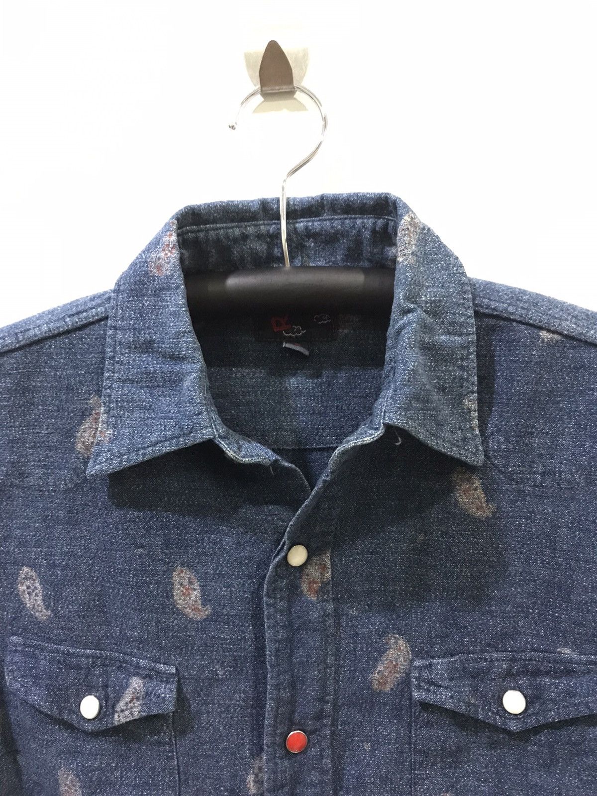 45rpm 45rpm Japan Full Print Logo Indigo Red Eye Western Shirt Size US S / EU 44-46 / 1 - 2 Thumbnail