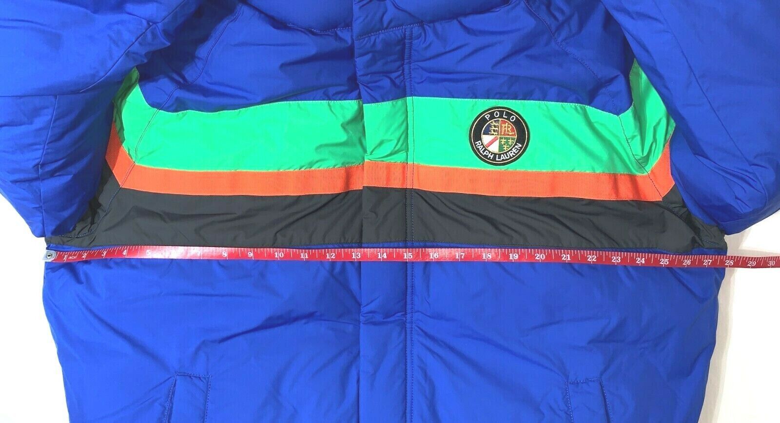 Polo Ralph Lauren Polo Ralph Lauren Striped Cookie Patch Down Puffer Jacket Size US L / EU 52-54 / 3 - 4 Thumbnail