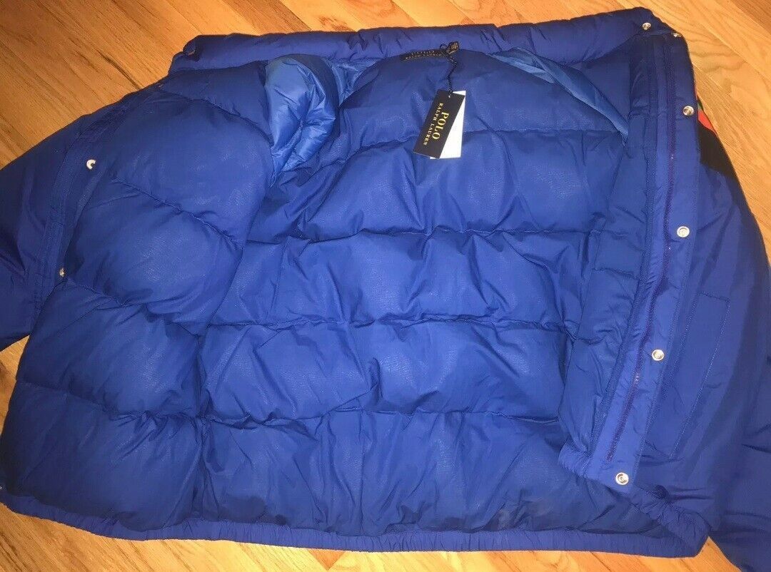 Polo Ralph Lauren Polo Ralph Lauren Striped Cookie Patch Down Puffer Jacket Size US L / EU 52-54 / 3 - 10 Thumbnail