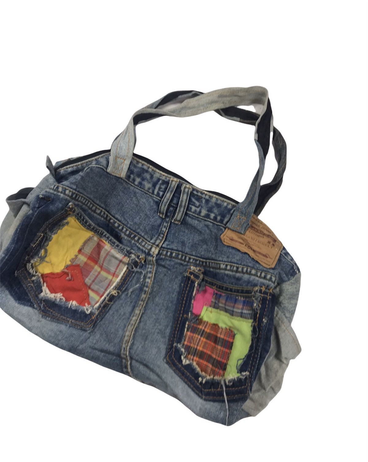 Handmade × Japanese Brand Handmade Japanese Brand Patchwork Denim Rebuilt Tote Bag Size ONE SIZE - 1 Thumbnail
