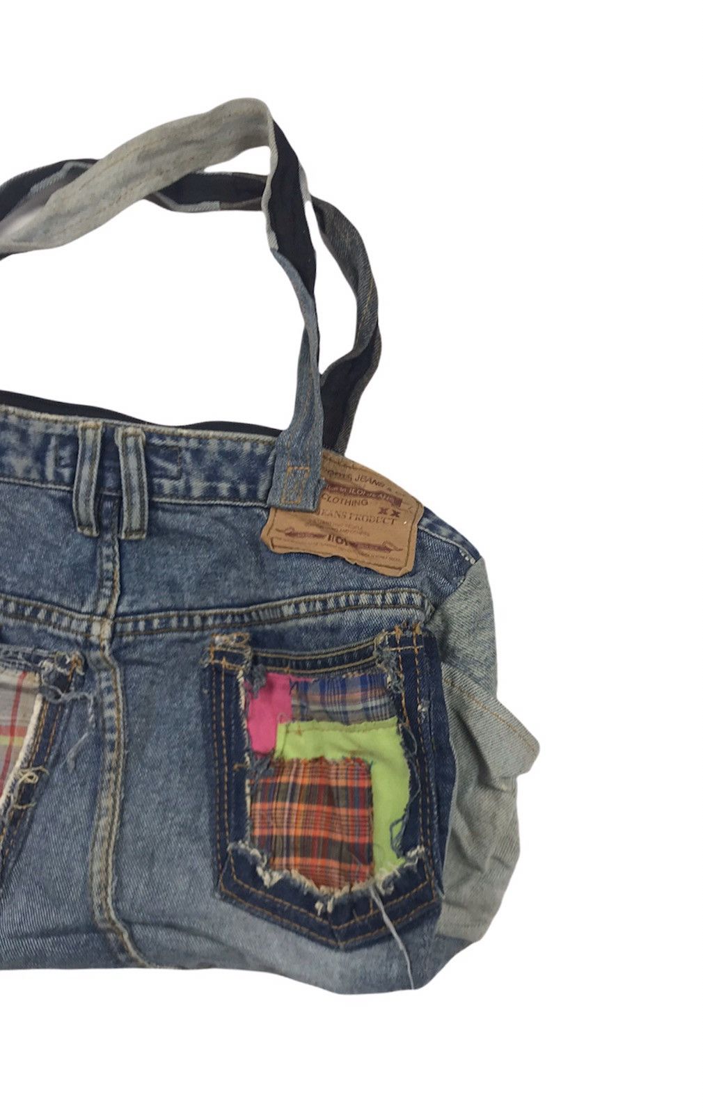 Handmade × Japanese Brand Handmade Japanese Brand Patchwork Denim Rebuilt Tote Bag Size ONE SIZE - 3 Thumbnail