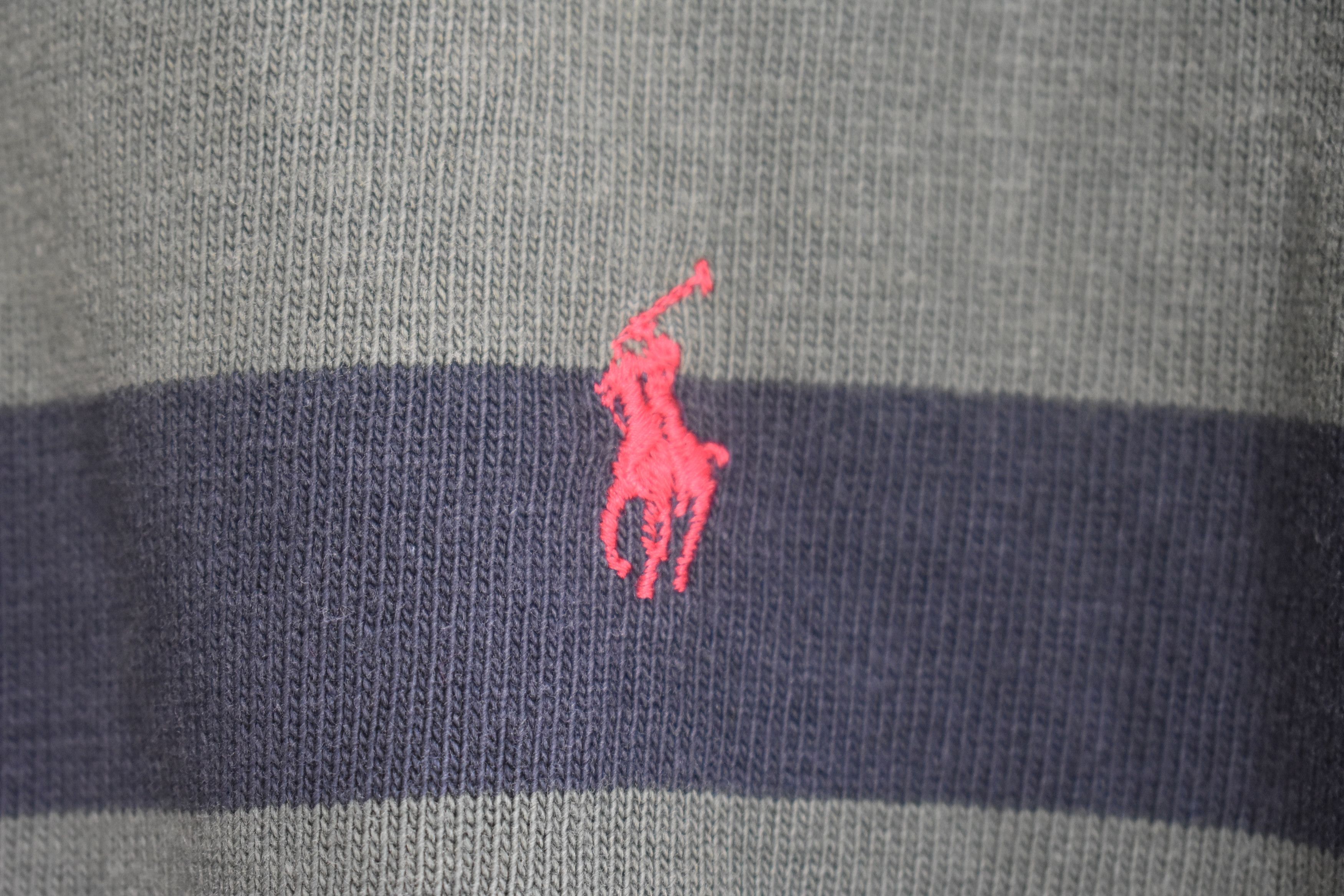 Polo Ralph Lauren × Rugby Ralph Lauren × Vintage 💥 Vintage polo ralph lauren stripe rugby sweatshirt Size US L / EU 52-54 / 3 - 5 Thumbnail