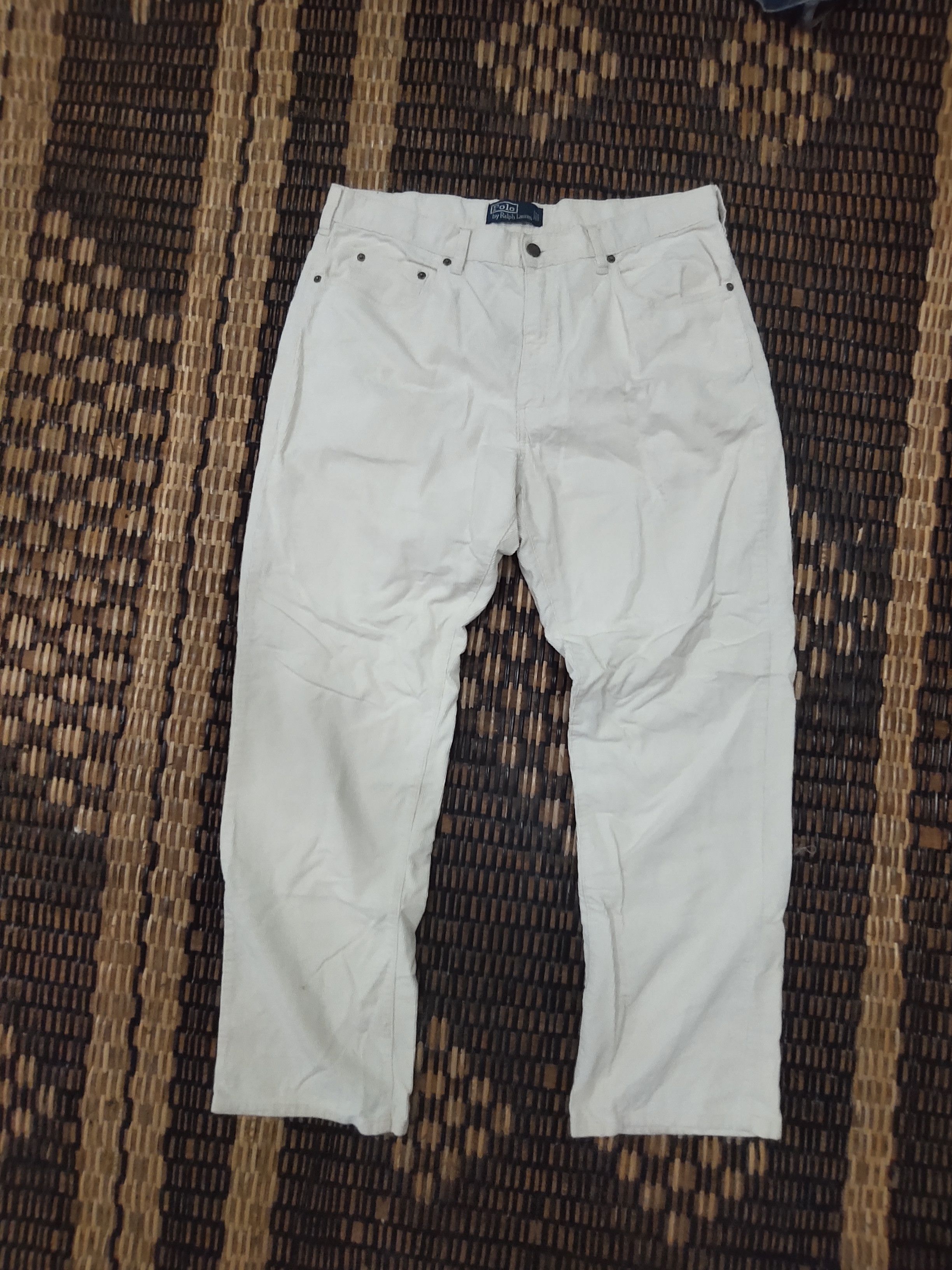 Polo Ralph Lauren × Vintage Vintage Polo Ralph Lauren White Cudroy Pant Size US 36 / EU 52 - 3 Thumbnail