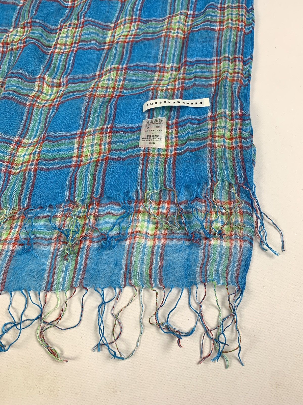 Issey Miyake Vintage Sunao Kuwahara Checkered Scarf Size ONE SIZE - 1 Thumbnail
