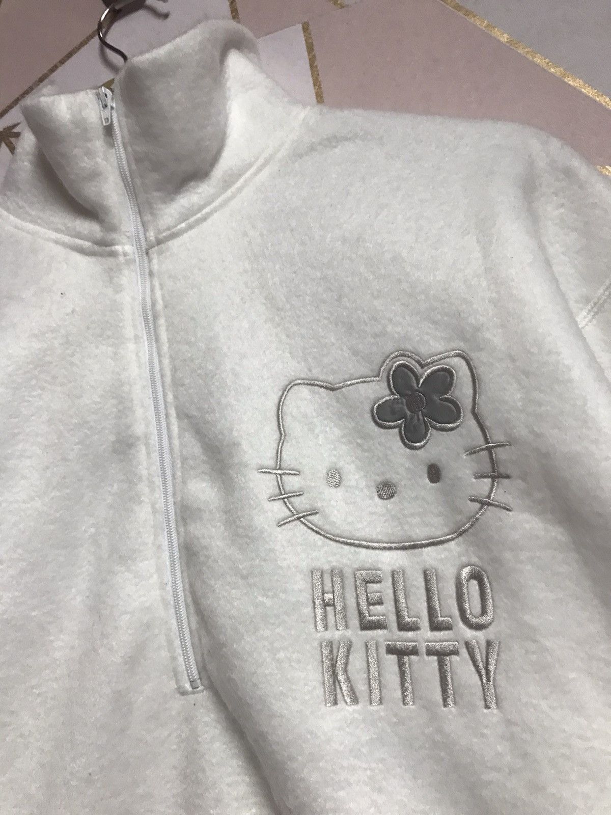 The Unbranded Brand Hello Kitty Fleece Sweatshirt Halfzip Pullover Size US M / EU 48-50 / 2 - 3 Thumbnail