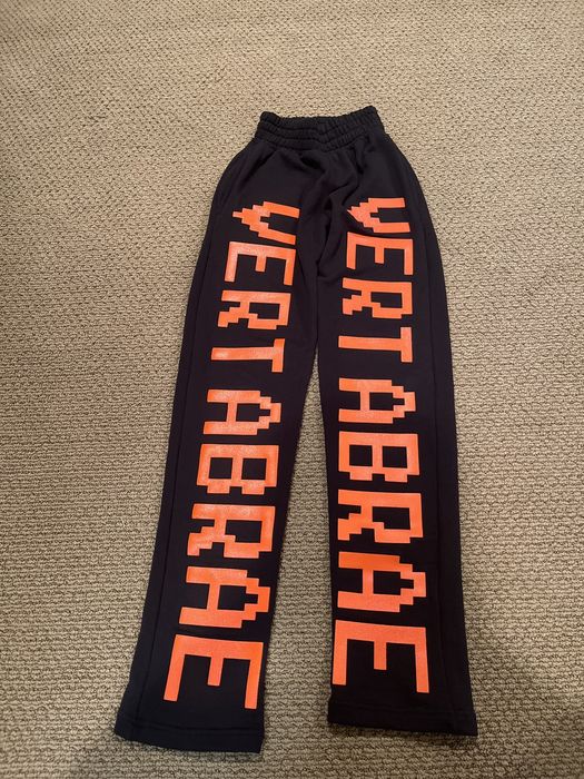Vertabrae Vertebrae Double Logo Pants Black/Orange | Grailed