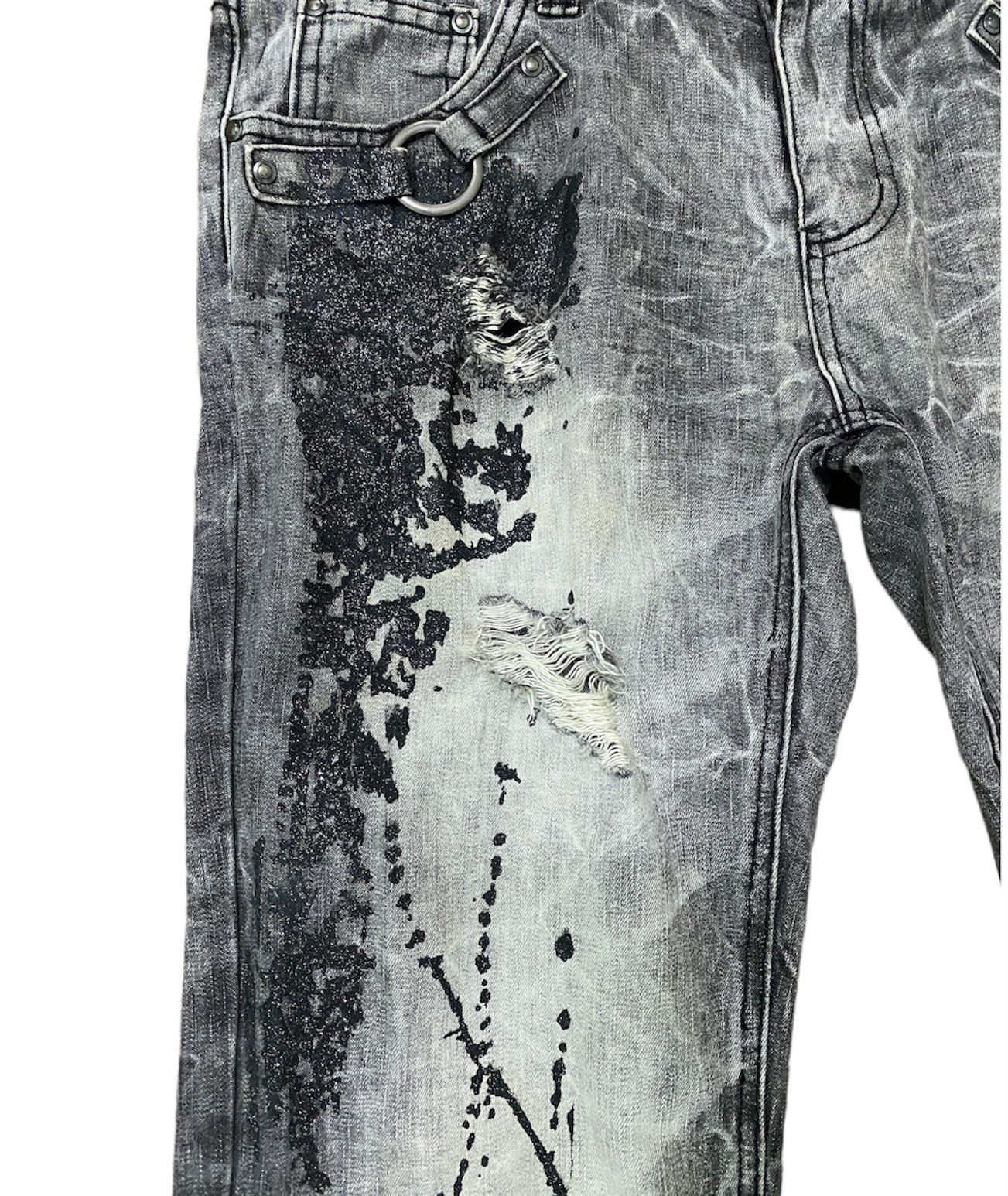Designer × Japanese Brand × Vintage VINTAGE LOWBOX PREMIUM DISTRESSED GLITTER SPLASHED FLARED Size US 32 / EU 48 - 5 Thumbnail