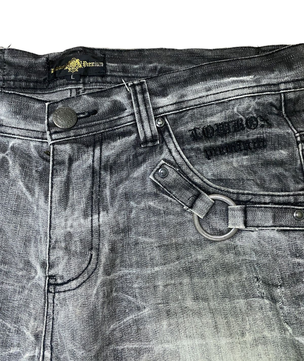Designer × Japanese Brand × Vintage VINTAGE LOWBOX PREMIUM DISTRESSED GLITTER SPLASHED FLARED Size US 32 / EU 48 - 7 Thumbnail
