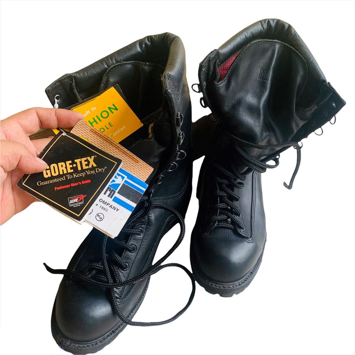 Goretex Vintage 1949 Military Army Boots Leather War Combat Shoes Size US 10.5 / EU 43-44 - 2 Thumbnail