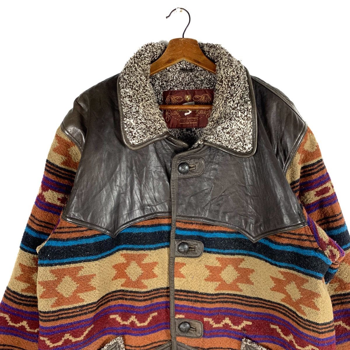 Genuine Leather Company Bandana Native Half Leather Jacket Size US L / EU 52-54 / 3 - 4 Thumbnail