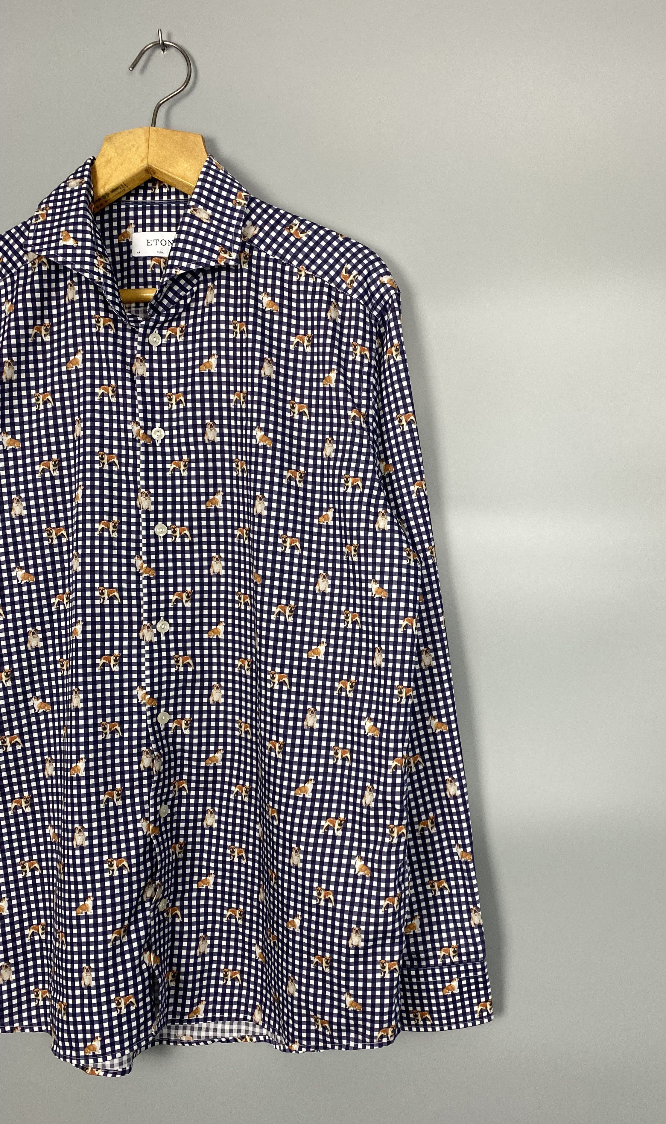 Eton NEW ETON Printed Dog Shirt Size US XL / EU 56 / 4 - 3 Thumbnail