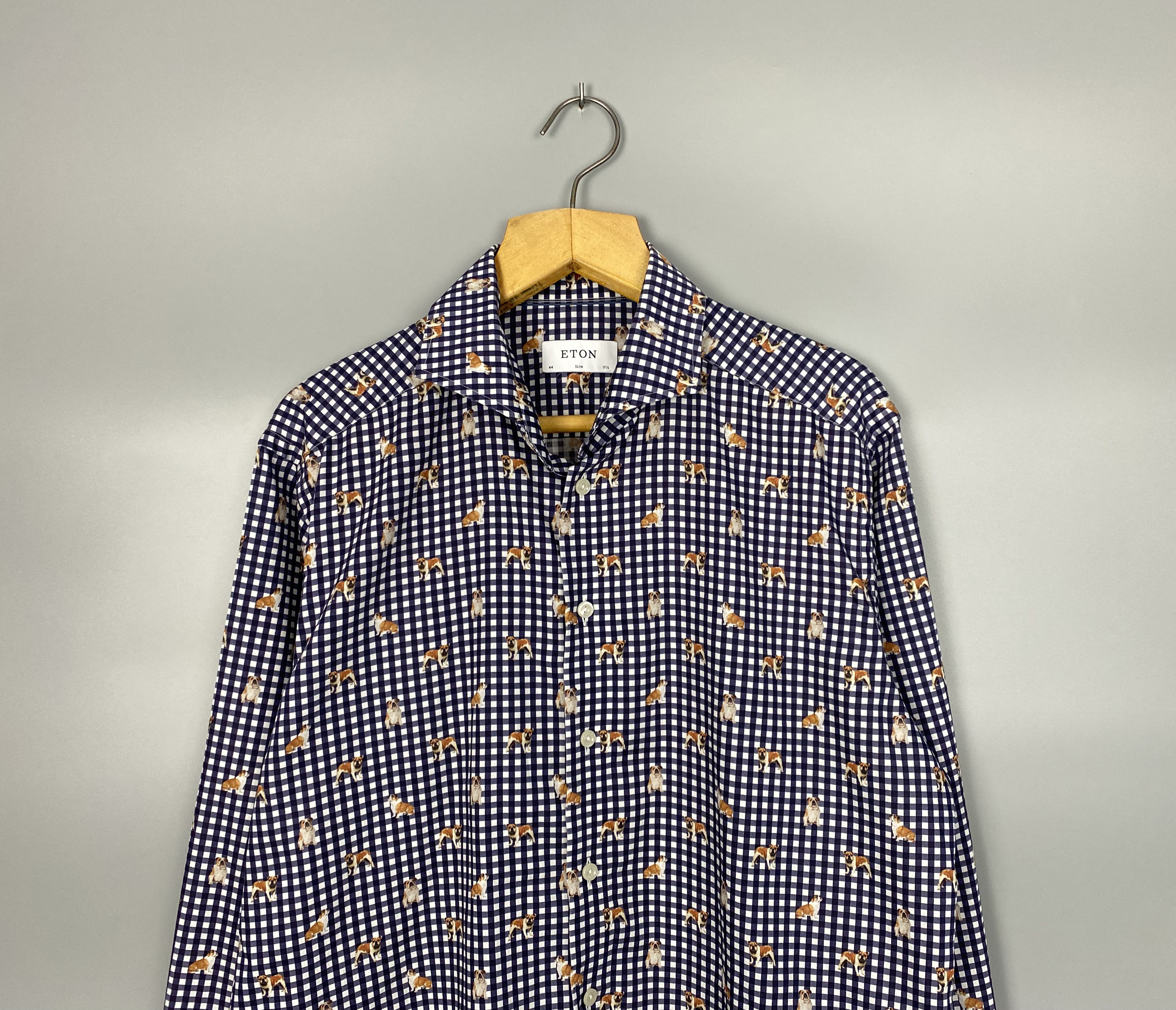 Eton NEW ETON Printed Dog Shirt Size US XL / EU 56 / 4 - 4 Thumbnail