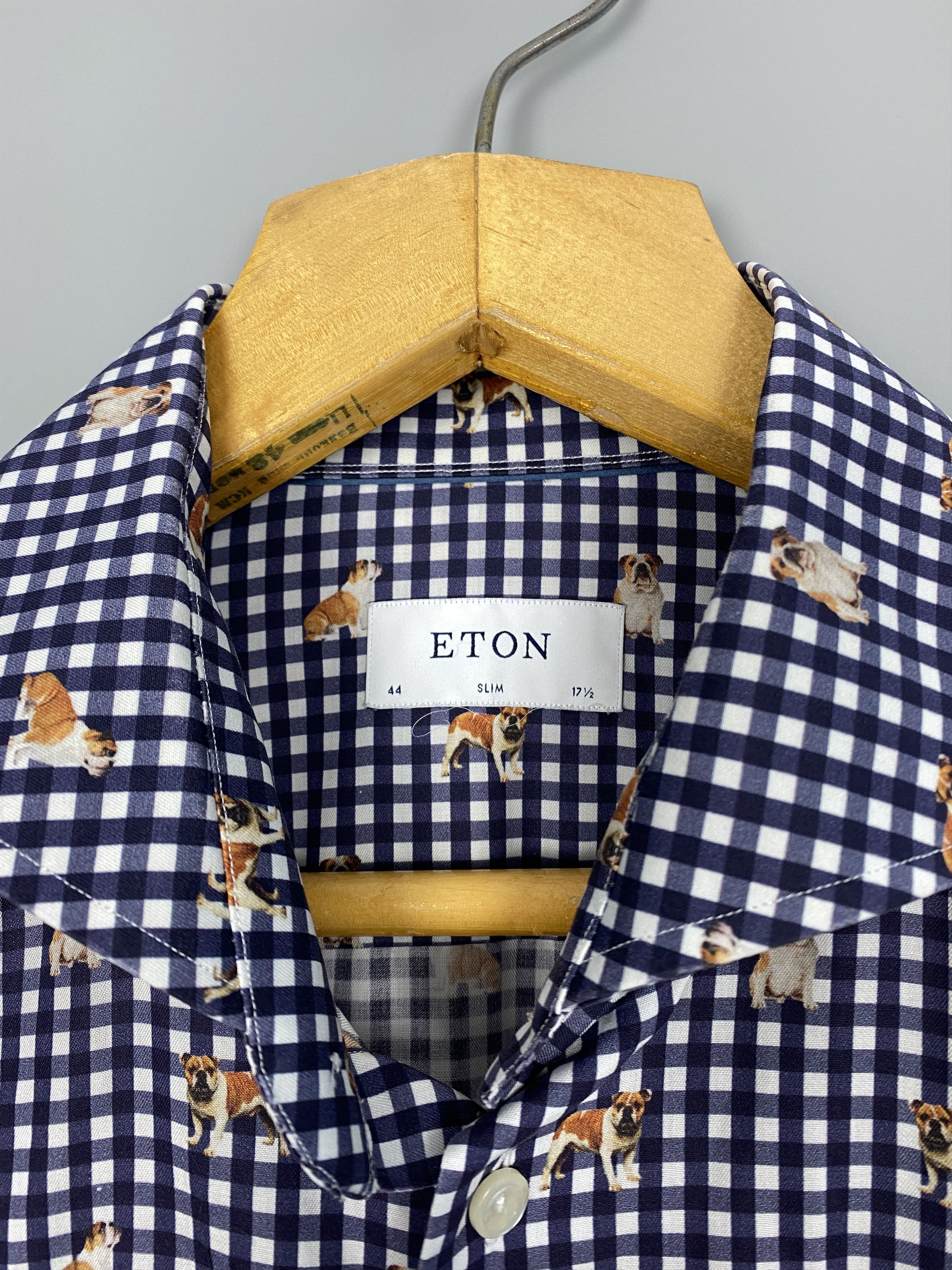 Eton NEW ETON Printed Dog Shirt Size US XL / EU 56 / 4 - 5 Thumbnail