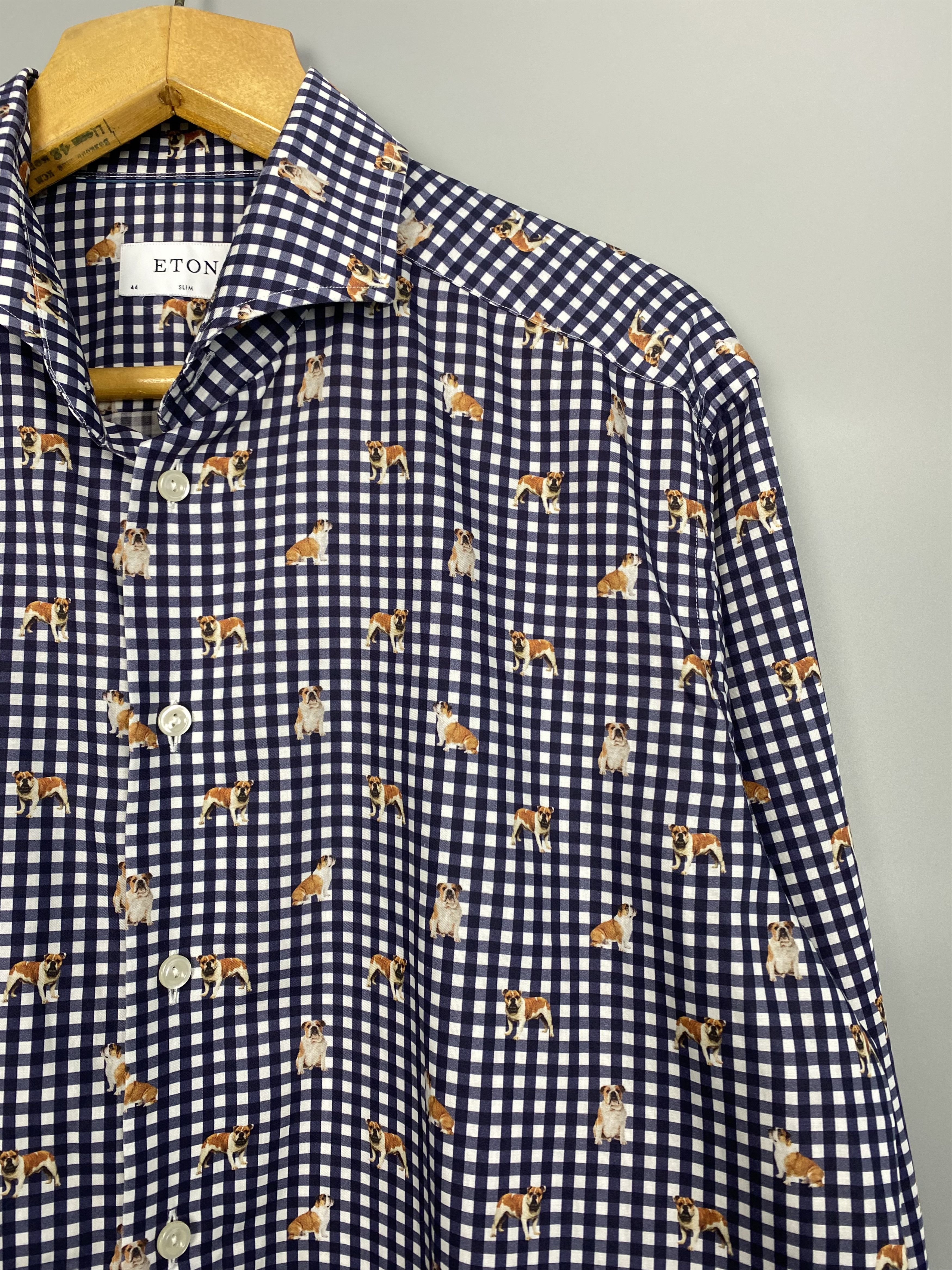Eton NEW ETON Printed Dog Shirt Size US XL / EU 56 / 4 - 6 Thumbnail