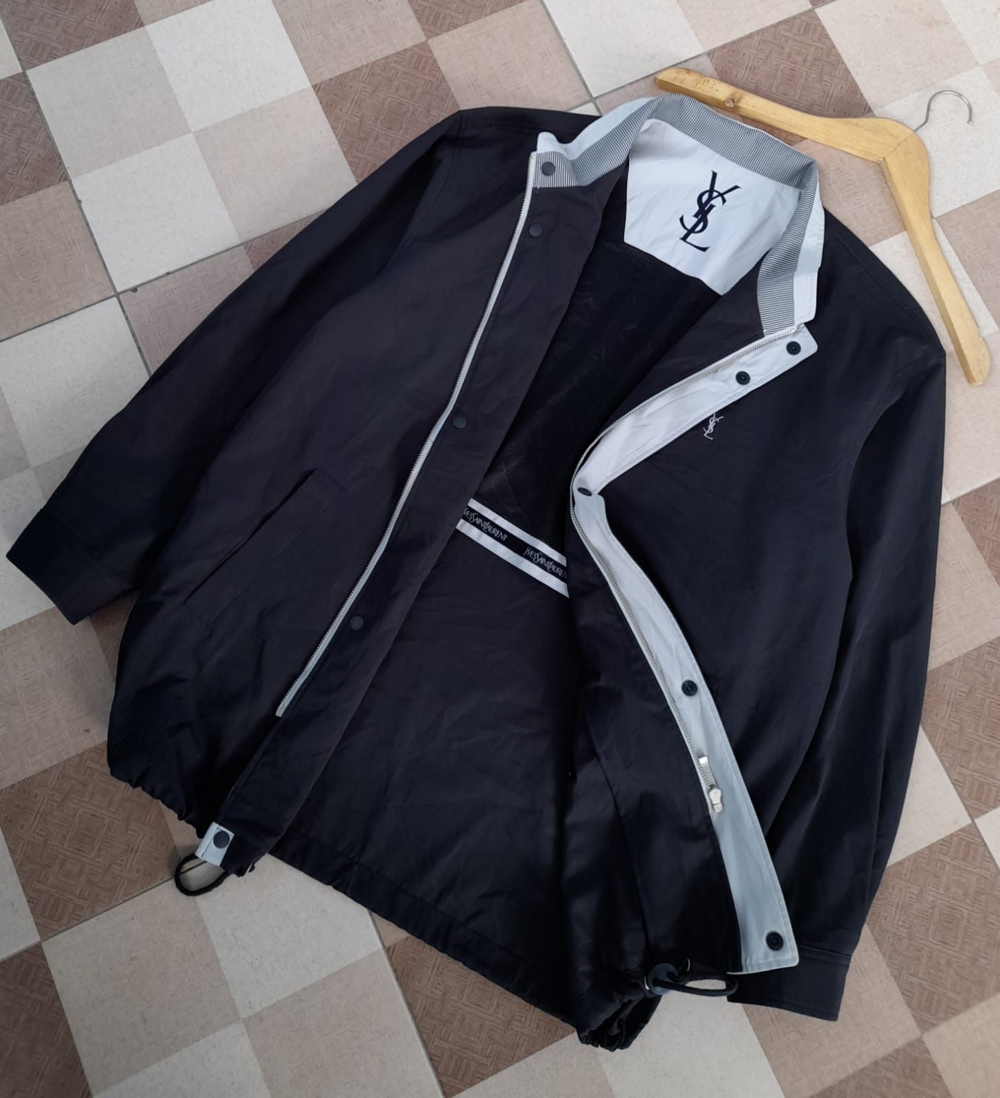 image of Itemvintage YVES Saint Laurent X YSL Jacket in Dark Navy, Men's (Size Medium)