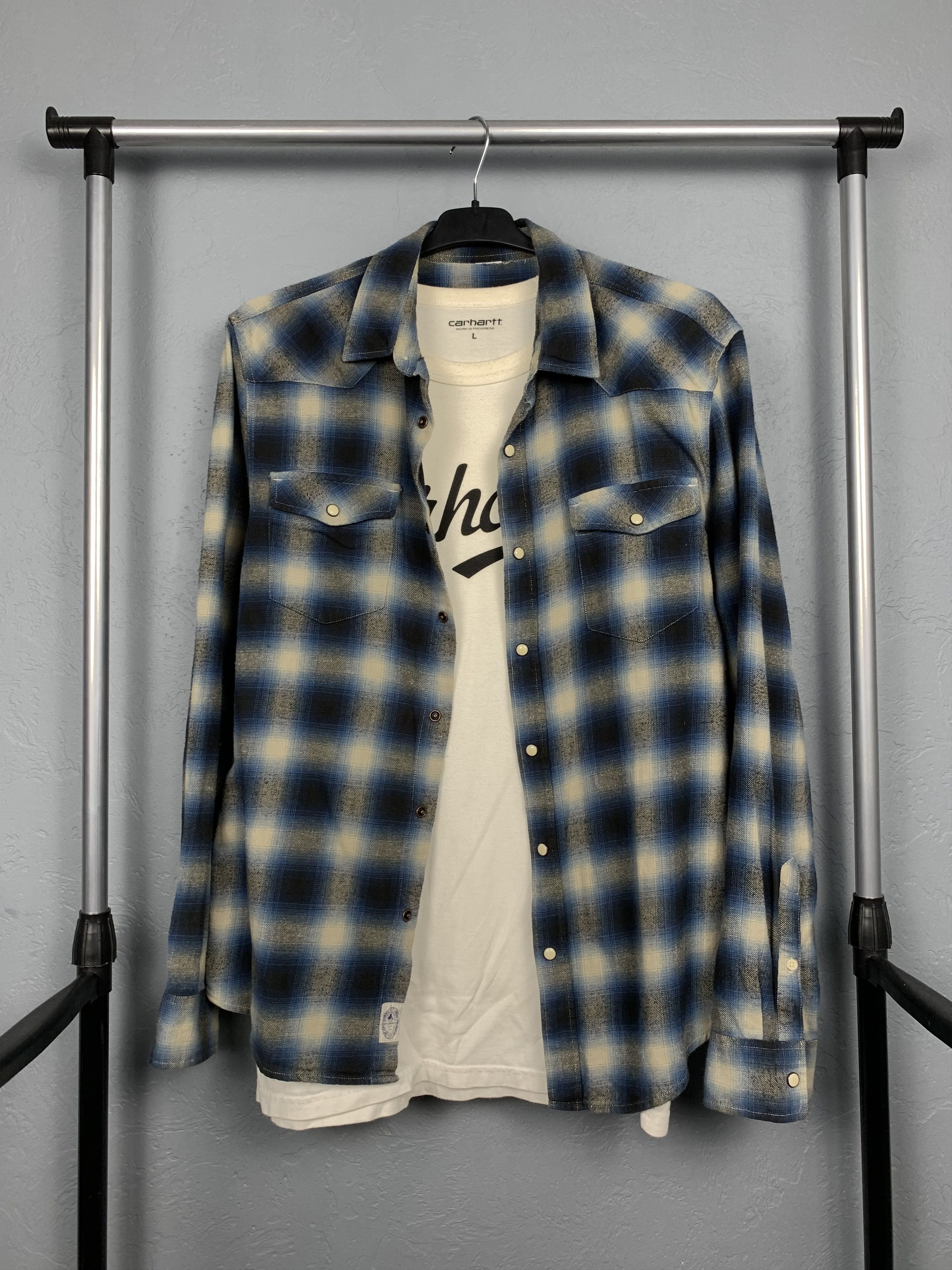 Flannel Vintage Flannel Plaid Shirt Travis style Size US L / EU 52-54 / 3 - 1 Thumbnail