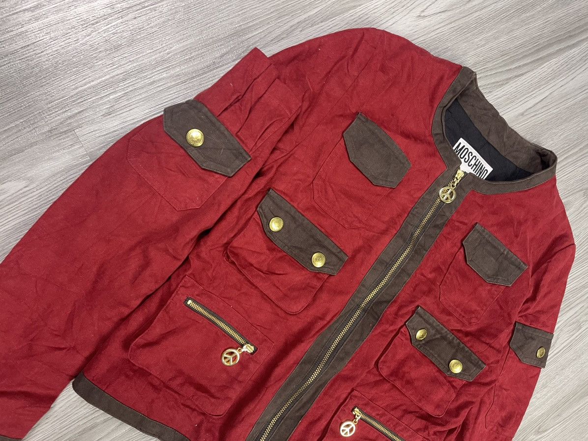 Moschino Moschino Multipocket Gold peace zipper Red Jacket Size S / US 4 / IT 40 - 5 Thumbnail
