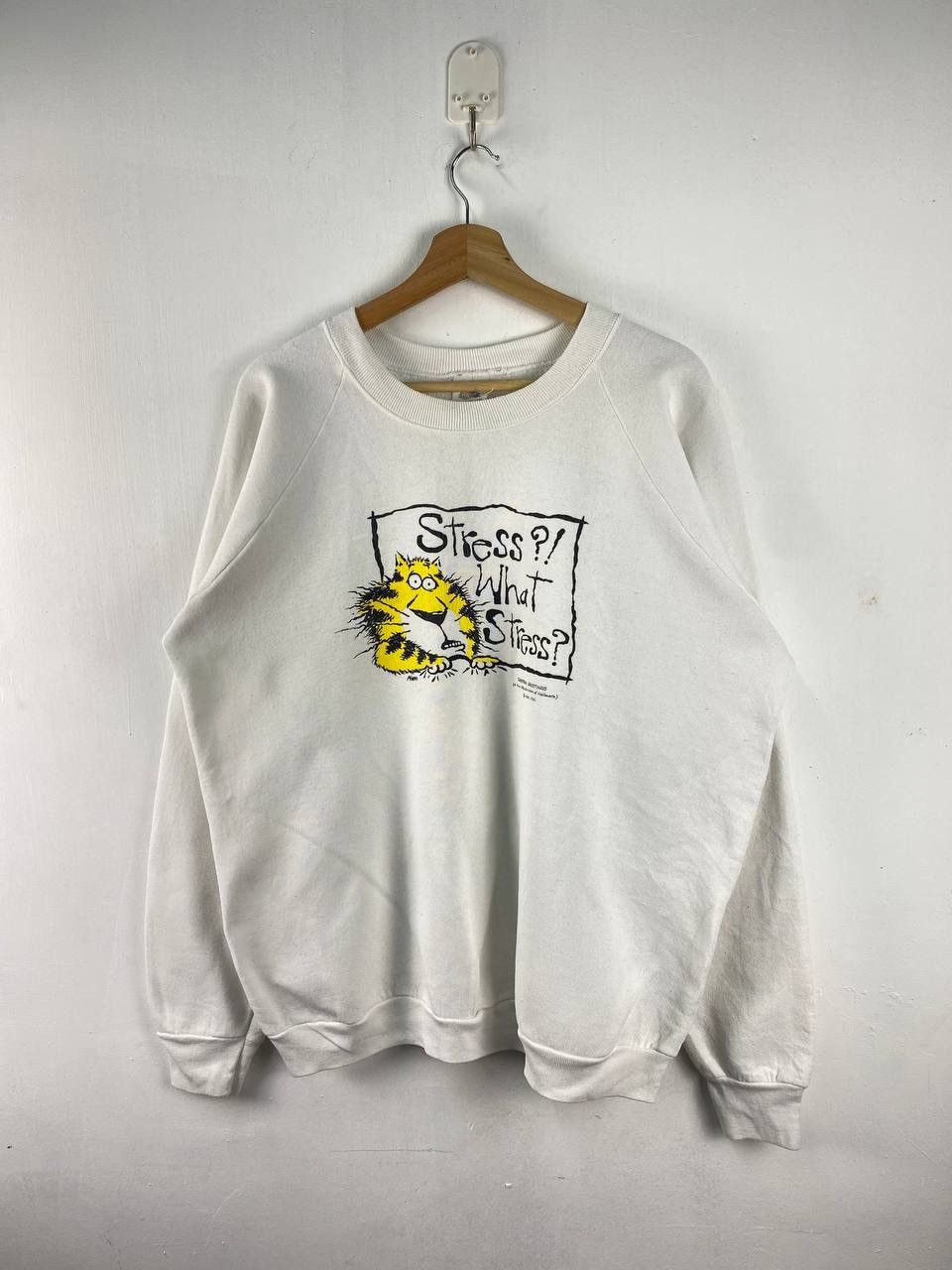 Fruit Of The Loom × Vintage Vintage 90s Sweatshirt Baggy Oversized Cartoon Printed Size US XL / EU 56 / 4 - 1 Thumbnail