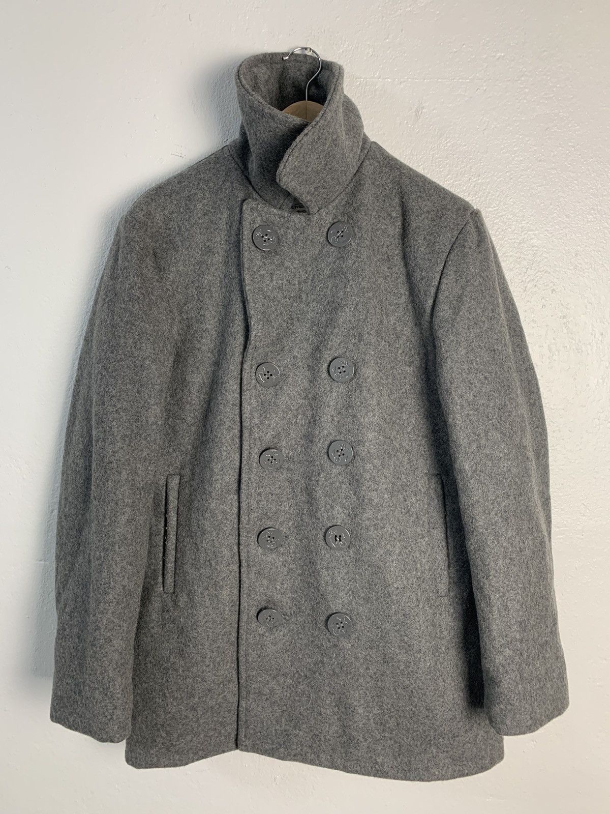 image of Schott Us740N Pea Jacket in Grey, Men's (Size Medium)