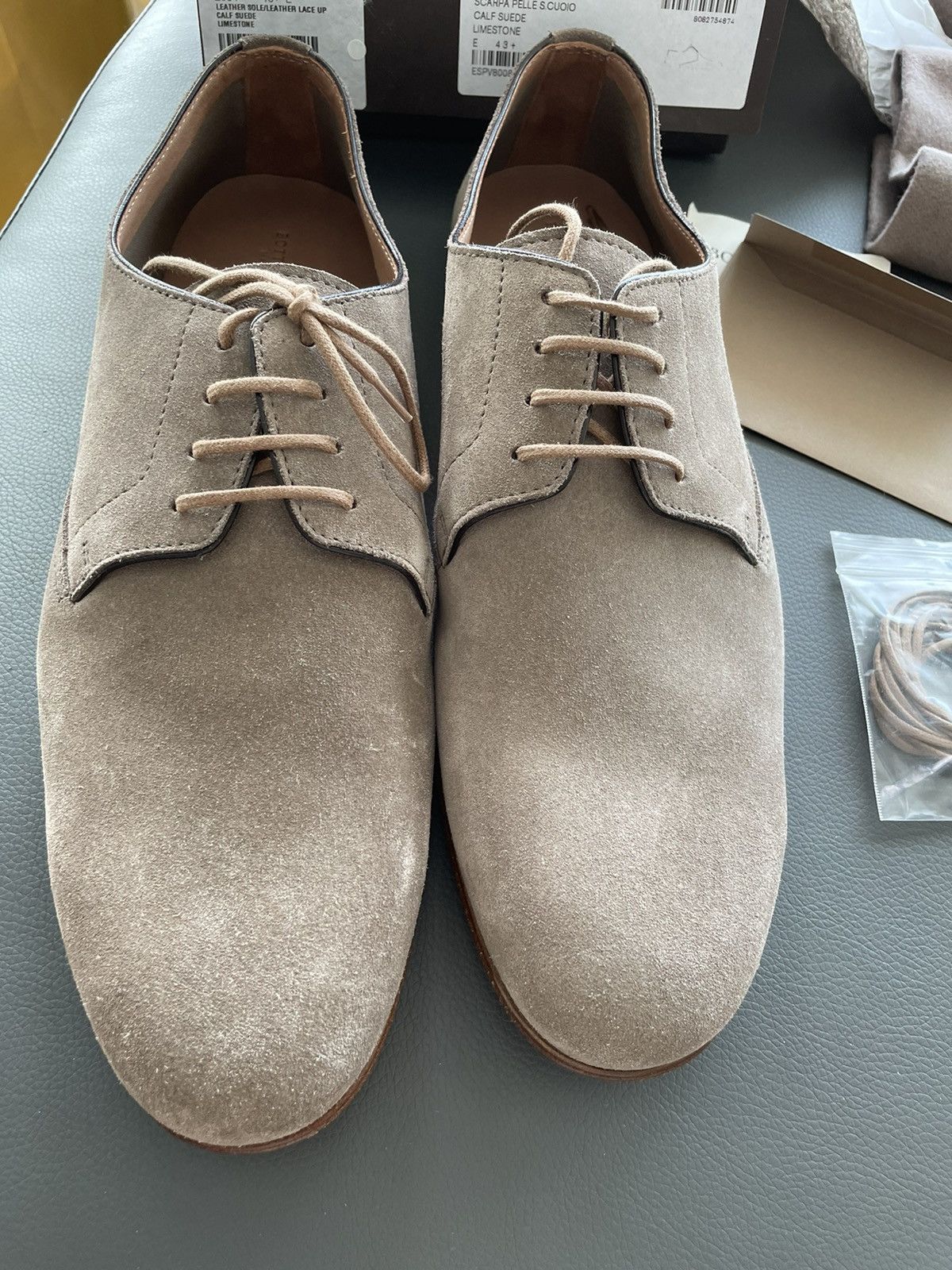 Bottega Veneta Brand New Runway Suede Leather Lace up Shoes Size US 10 / EU 43 - 8 Thumbnail