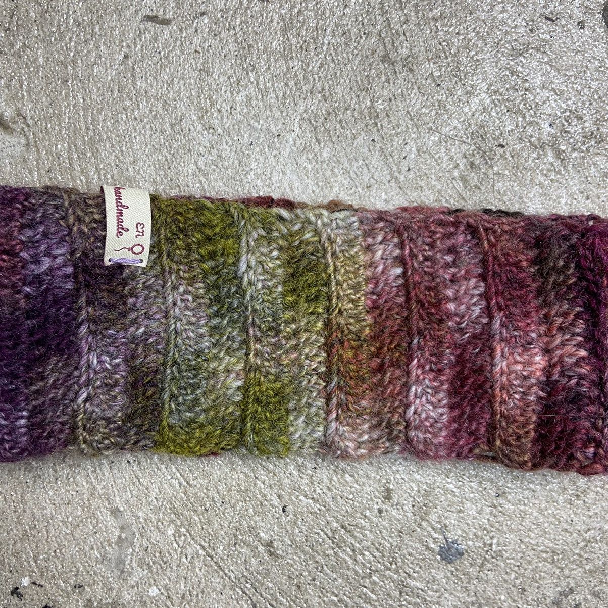 Vintage HANDMADE KNITTED HEADBAND - № 4062 Size ONE SIZE - 2 Thumbnail