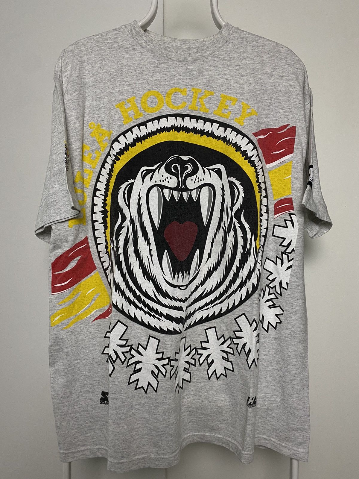 NHL × Starter × Vintage Starter NHL vintage grey T-shirt Lulea Hockey made in USA Size US L / EU 52-54 / 3 - 1 Thumbnail