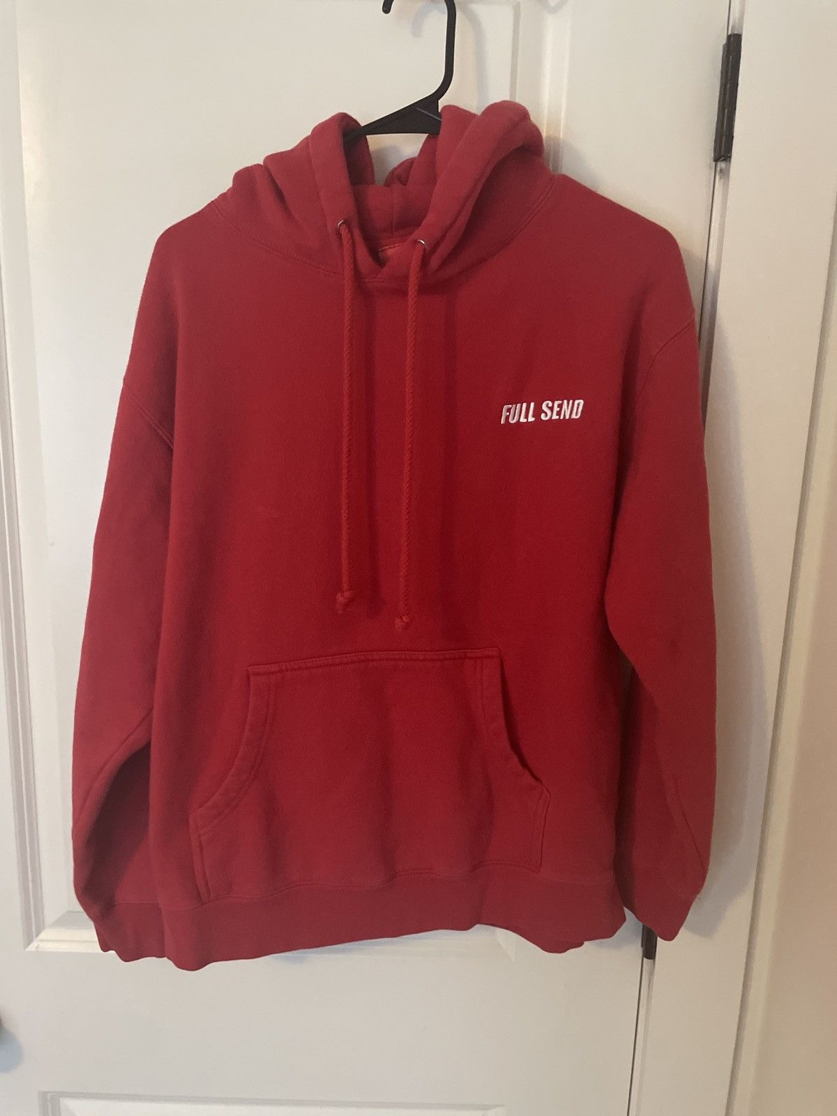 Full Send by Nelk Boys Red Embroidered Full Send Hoodie Rare Early ...