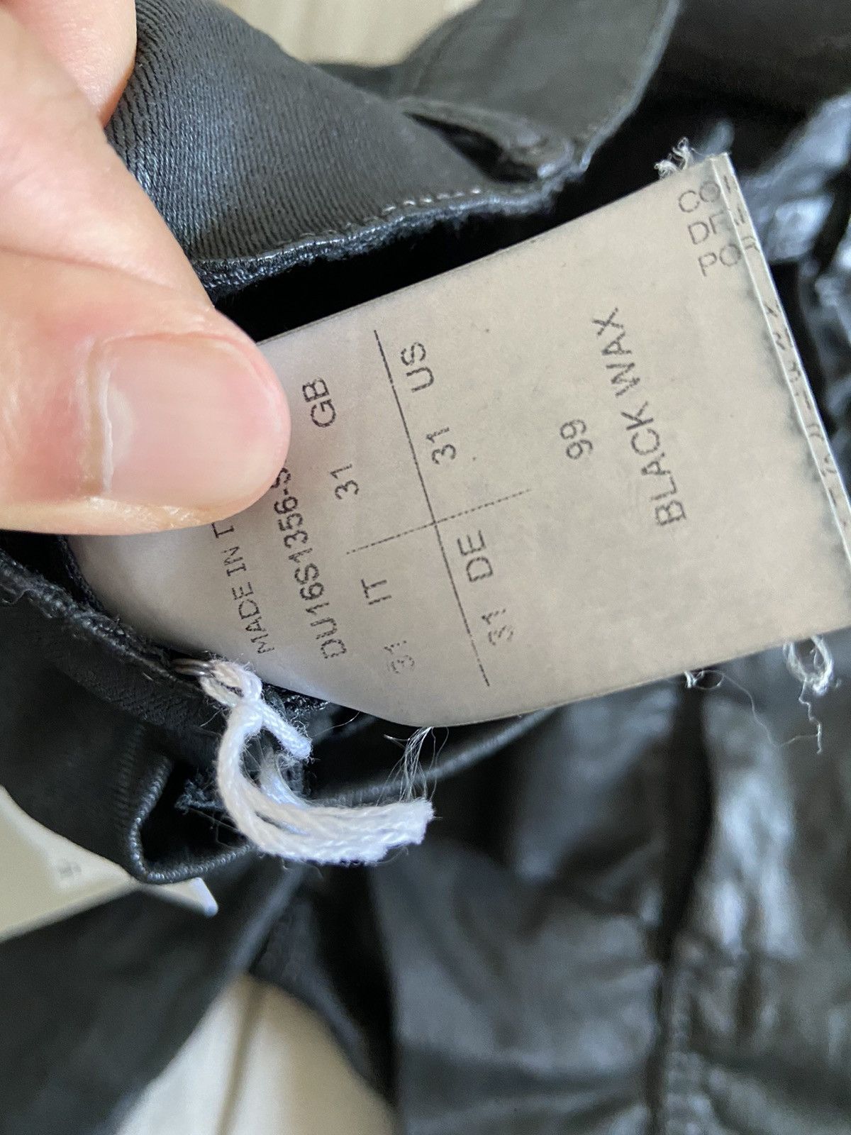 Rick Owens Drkshdw 16ss Black Wax Memphis Cut Denim Jeans Trousers Size US 30 / EU 46 - 3 Thumbnail