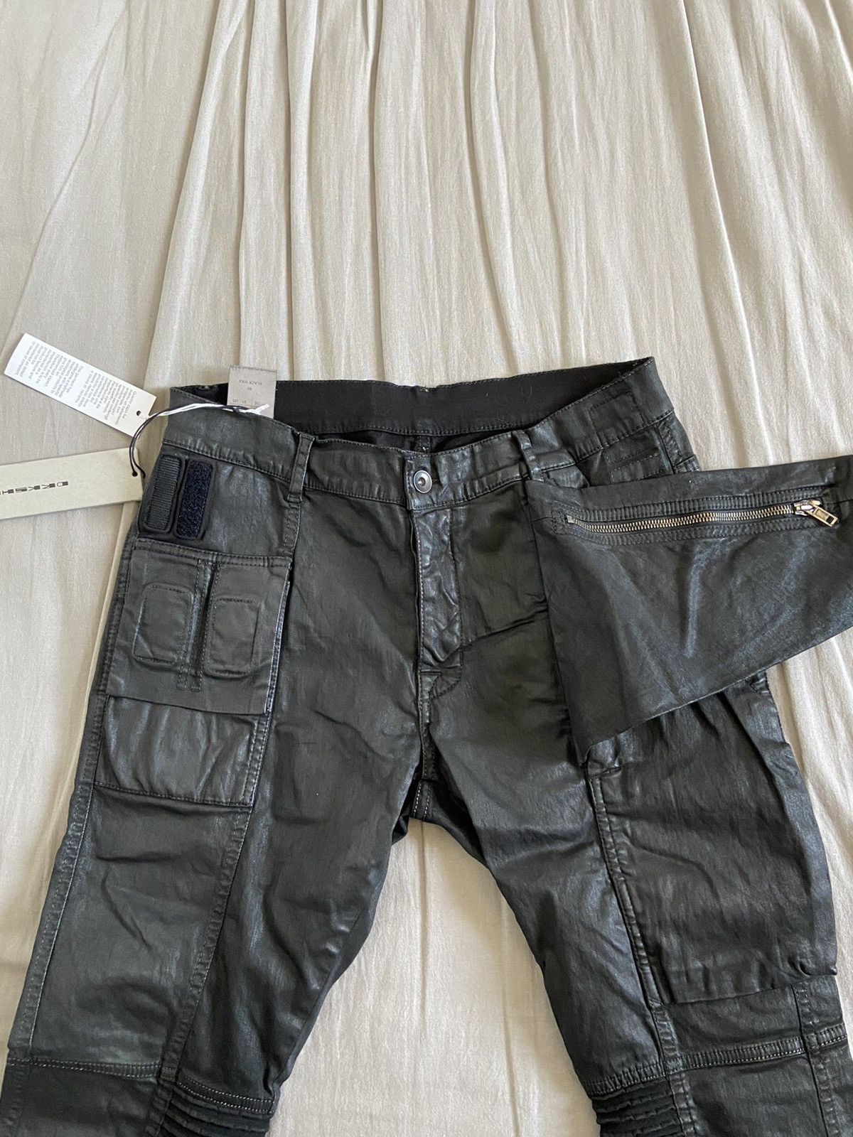 Rick Owens Drkshdw 16ss Black Wax Memphis Cut Denim Jeans Trousers Size US 30 / EU 46 - 2 Thumbnail