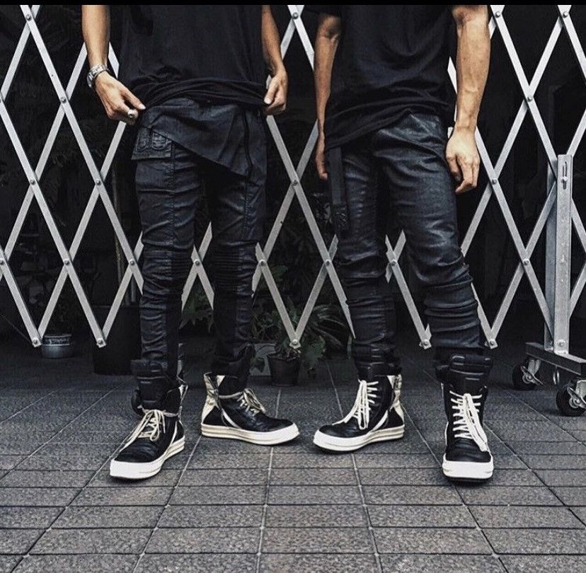 Rick Owens Drkshdw 16ss Black Wax Memphis Cut Denim Jeans Trousers Size US 30 / EU 46 - 9 Thumbnail