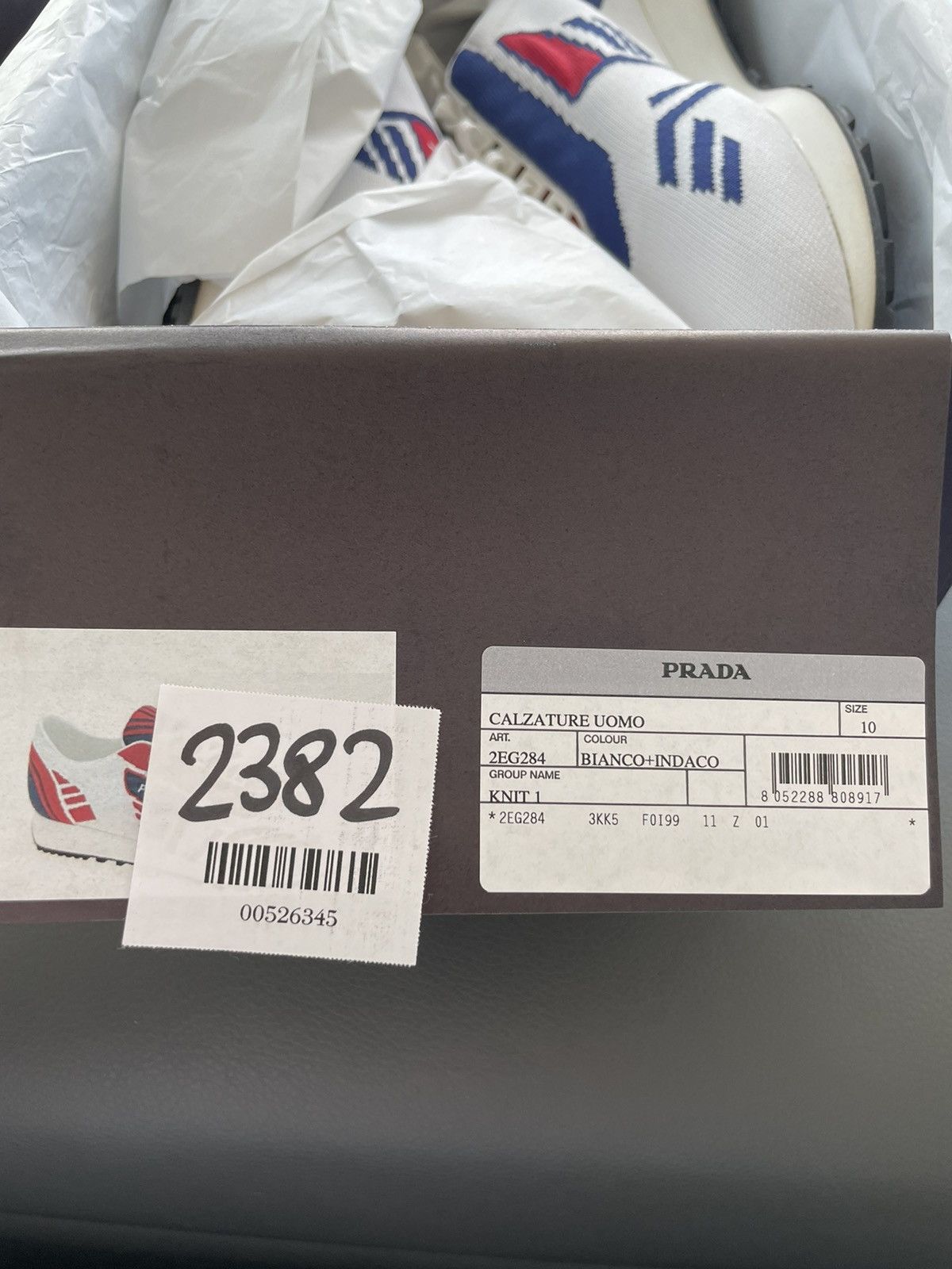 Limited Edition Rare Runway Multi Color Prada Logo Sneakers