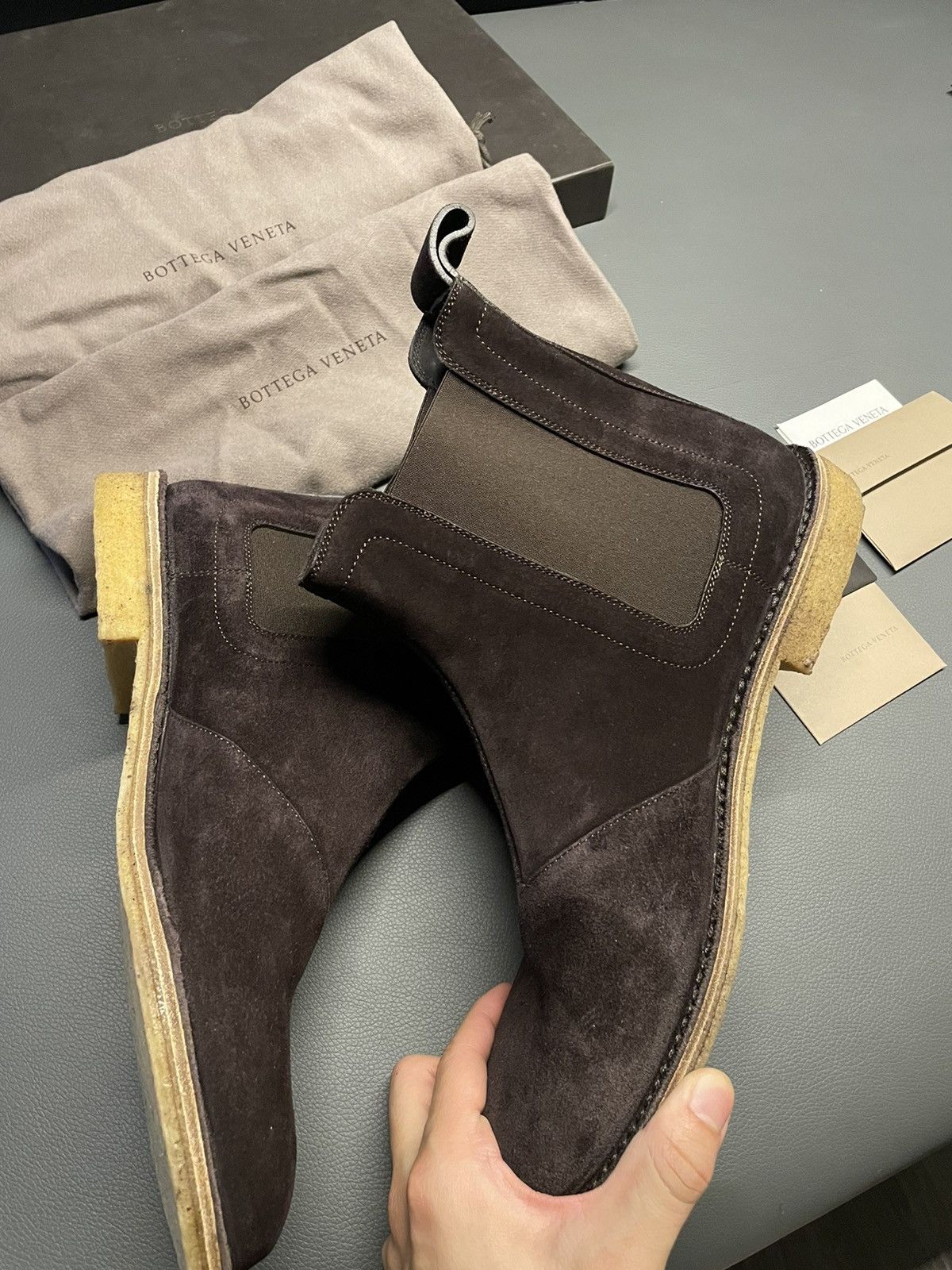 Bottega Veneta × Tomas Maier $1K+ Value Brand NEW Runway Classic Suede Chelsea Boots Size US 10 / EU 43 - 15 Thumbnail