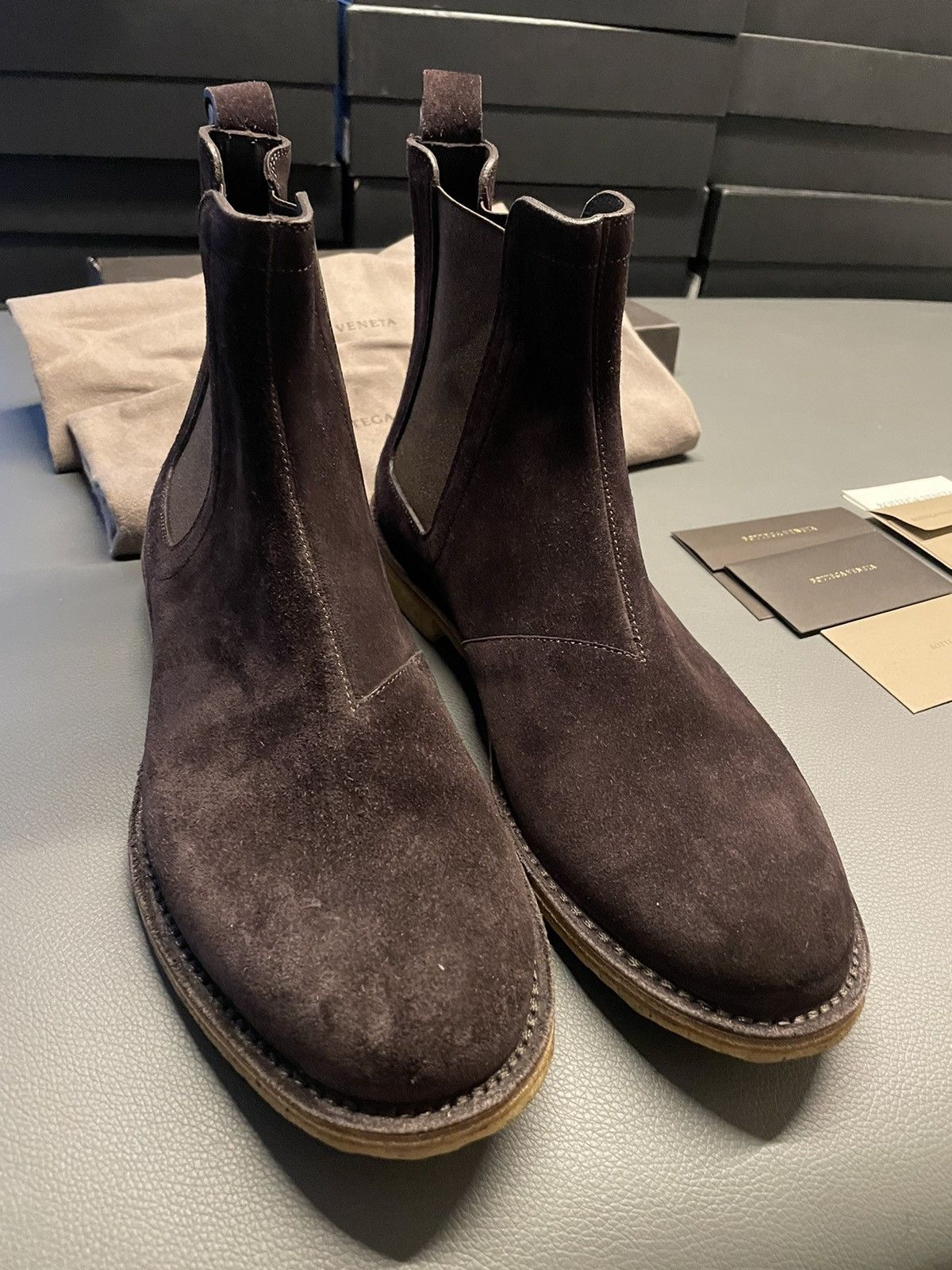 Bottega Veneta × Tomas Maier $1K+ Value Brand NEW Runway Classic Suede Chelsea Boots Size US 10 / EU 43 - 13 Thumbnail