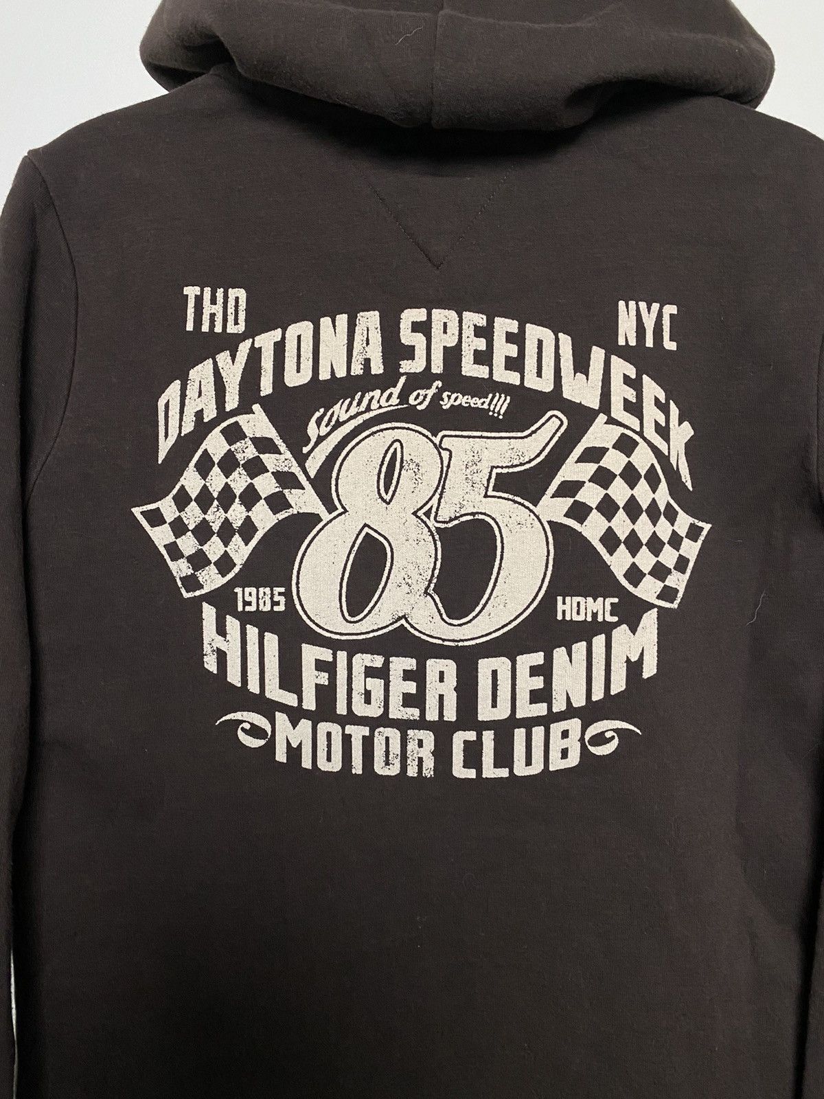 Tommy Hilfiger × Vintage Tommy Hilfiger vintage brown hoodie Racing Size US S / EU 44-46 / 1 - 2 Thumbnail