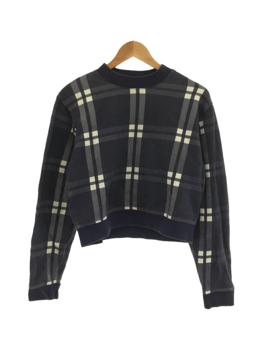 AW13 Cropped Tartan Sweatshirt
