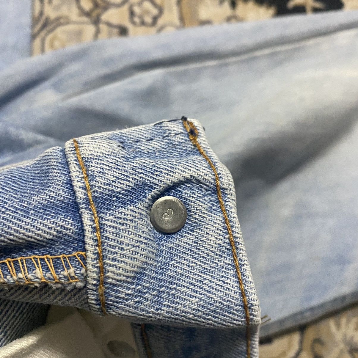 Levi's Vintage 80s Levis 505 Orangetab Overwashed Jeans Button 8 Size US 31 - 16 Thumbnail