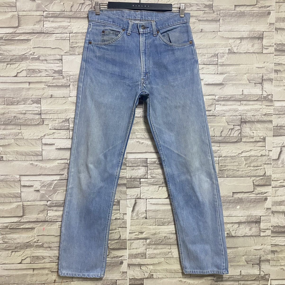 Levi's Vintage 80s Levis 505 Orangetab Overwashed Jeans Button 8 Size US 31 - 4 Thumbnail