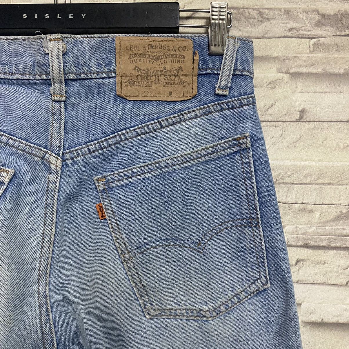 Levi's Vintage 80s Levis 505 Orangetab Overwashed Jeans Button 8 Size US 31 - 13 Thumbnail