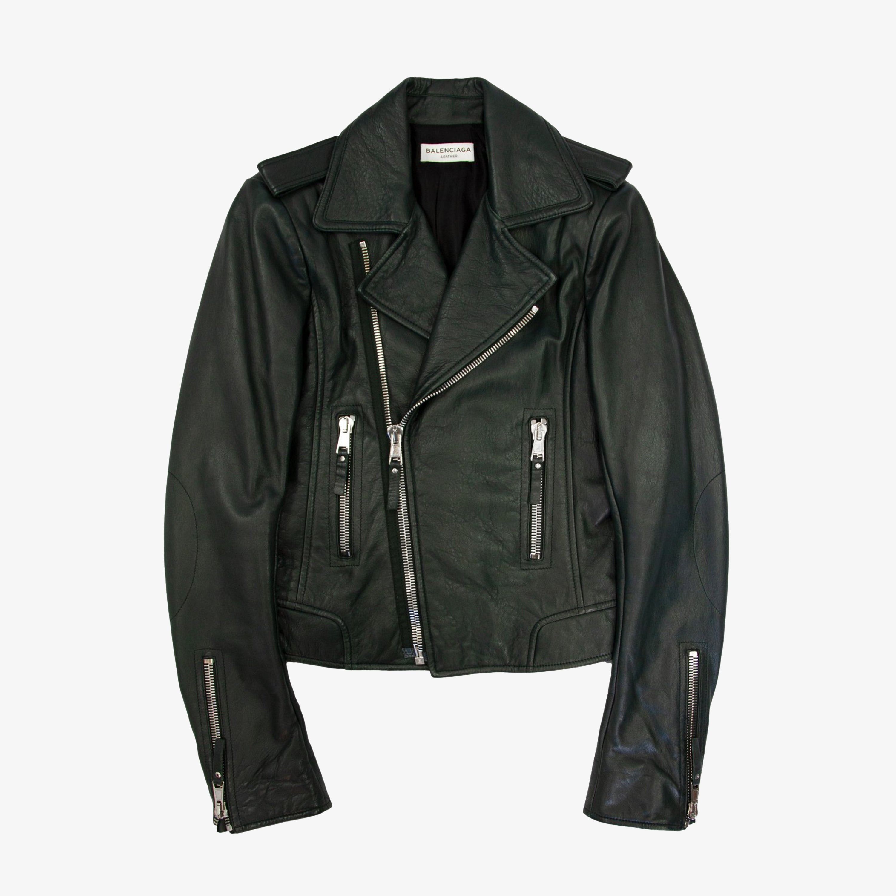 Balenciaga BALENCIAGA LEATHER BIKER JACKET Size S / US 4 / IT 40 - 2 Thumbnail