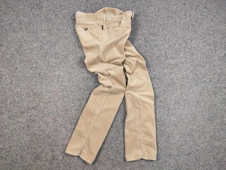Armani Vintage 90's Armani Jeans Beige Velour Jeans Mens Pants Size US 31 - 7 Thumbnail