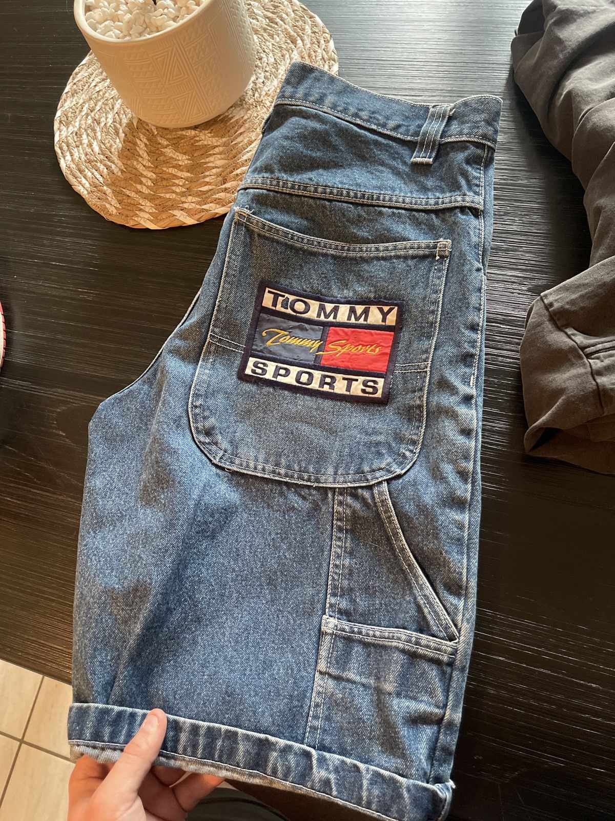 Tommy Hilfiger × Vintage 90’s Tommy Sports Denim Shorts Size US 34 / EU 50 - 4 Thumbnail