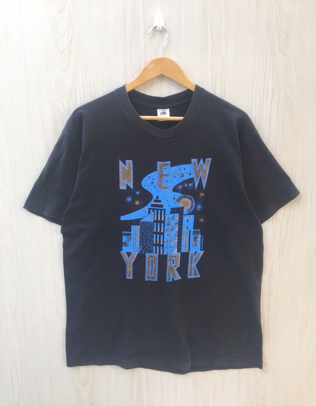 Pre-owned Fruit Of The Loom X Vintage Steals Vintage 90's New York City Tshirt In Black