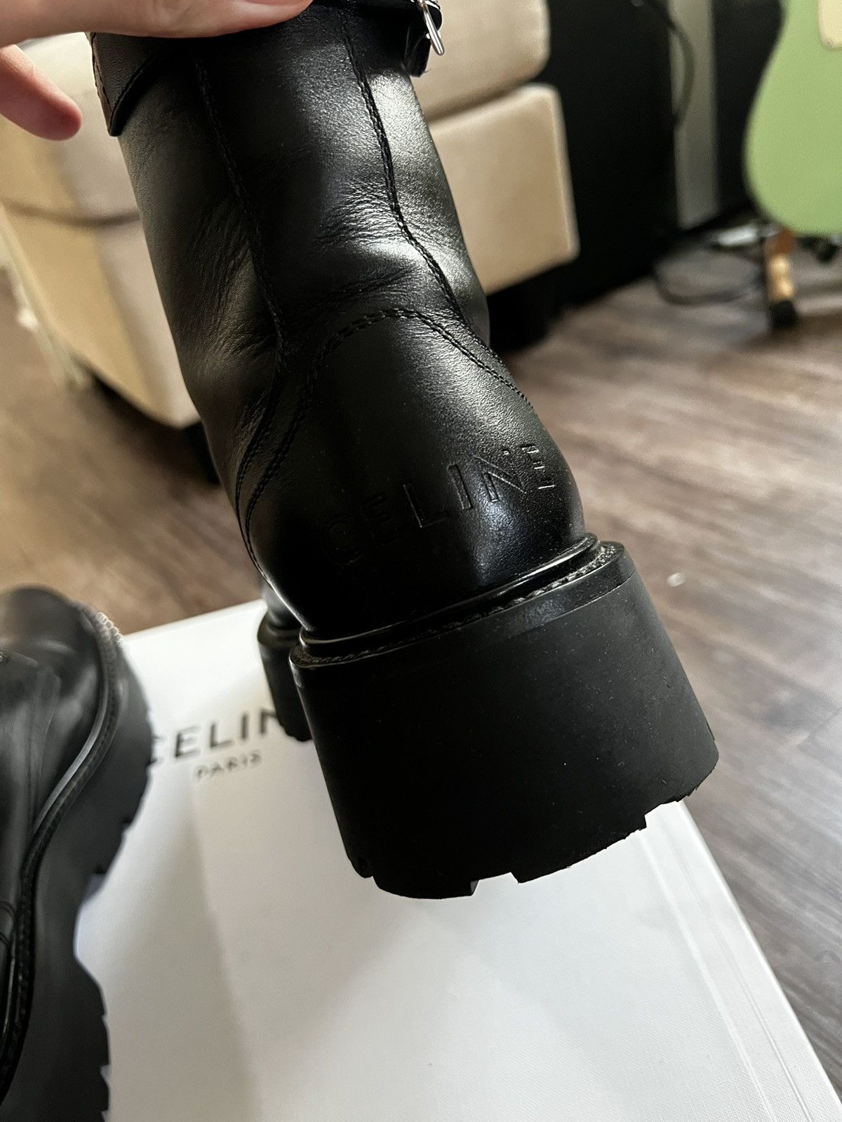 Celine Studded Logo Boots Size US 9.5 / EU 42-43 - 6 Thumbnail