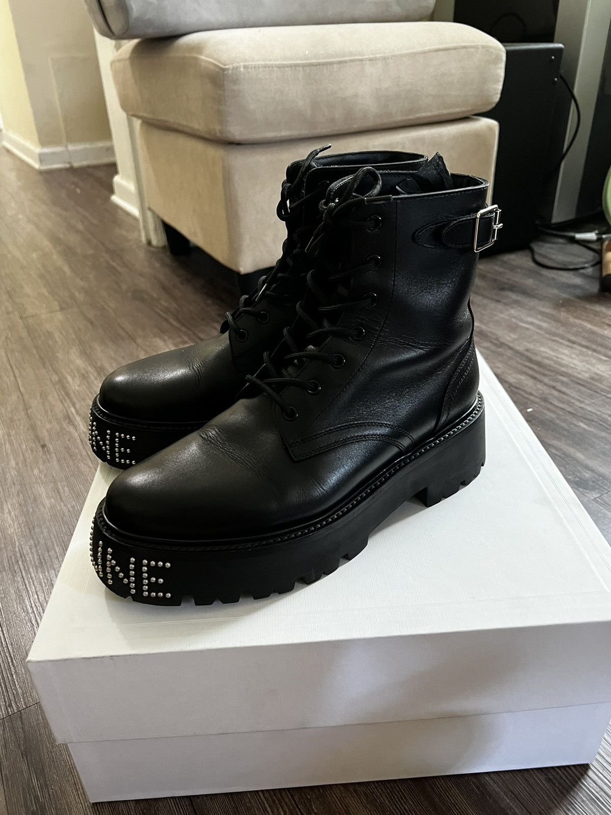 Celine Studded Logo Boots Size US 9.5 / EU 42-43 - 7 Thumbnail