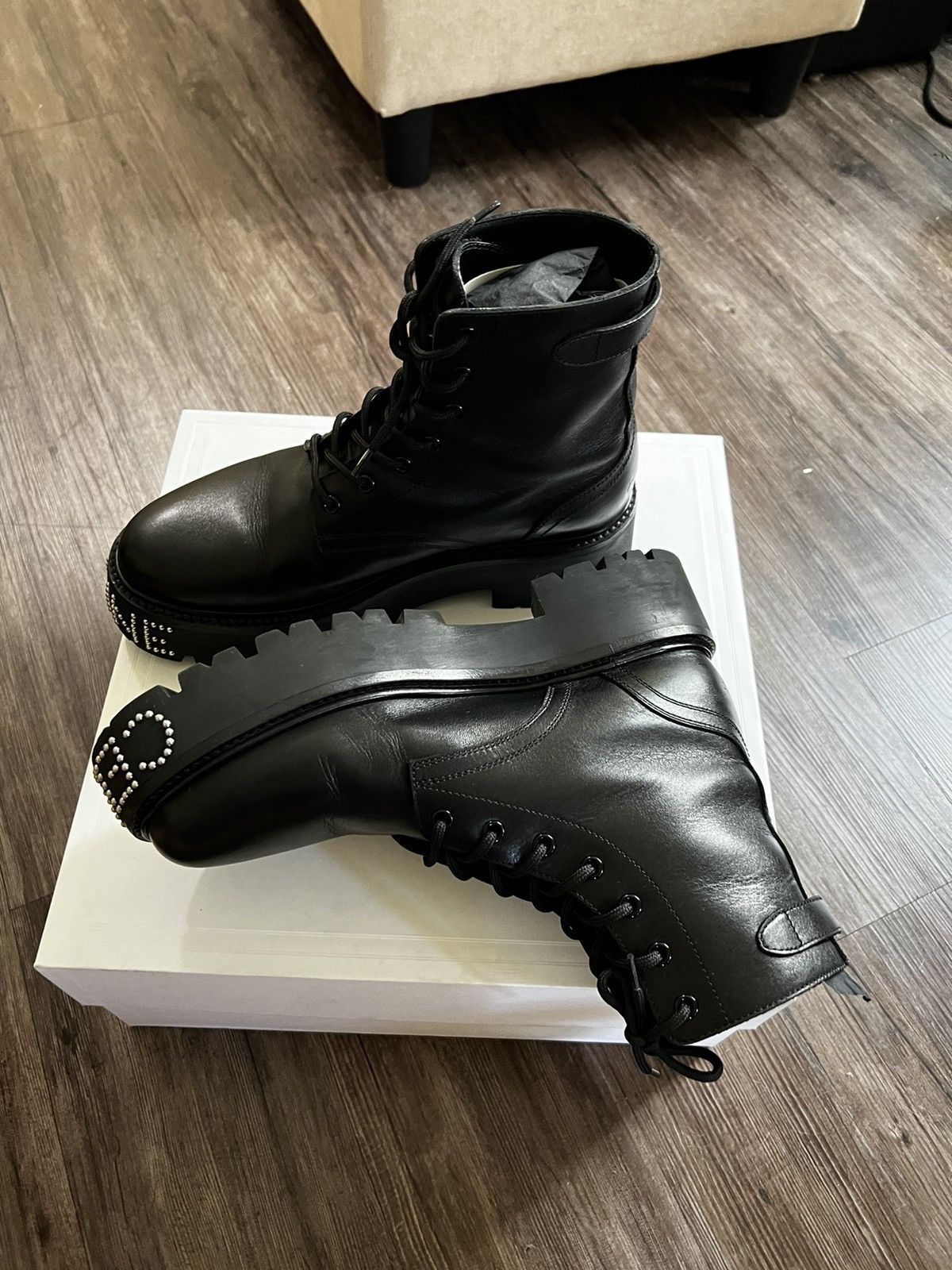 Celine Studded Logo Boots Size US 9.5 / EU 42-43 - 8 Thumbnail
