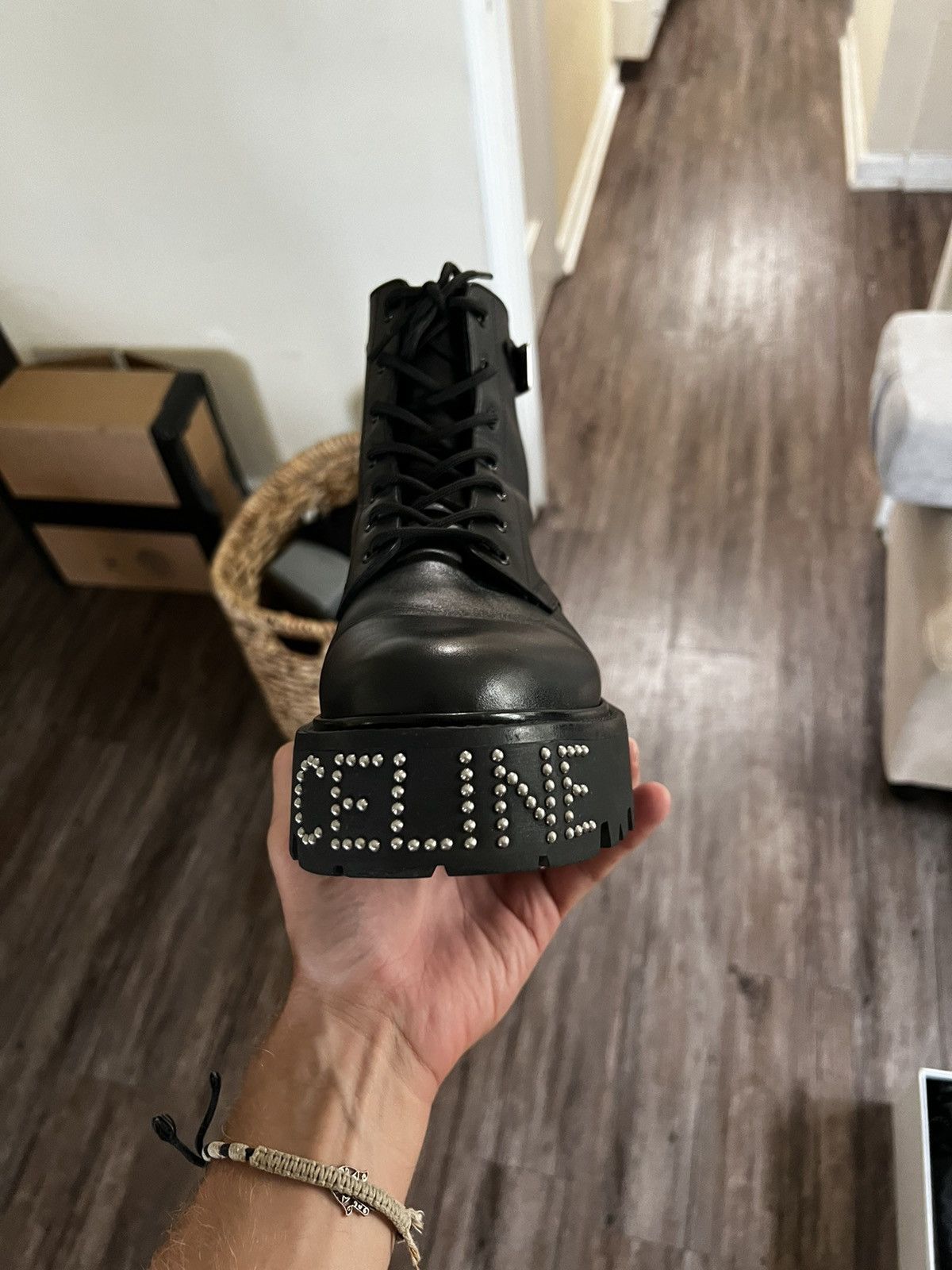 Celine Studded Logo Boots Size US 9.5 / EU 42-43 - 3 Thumbnail