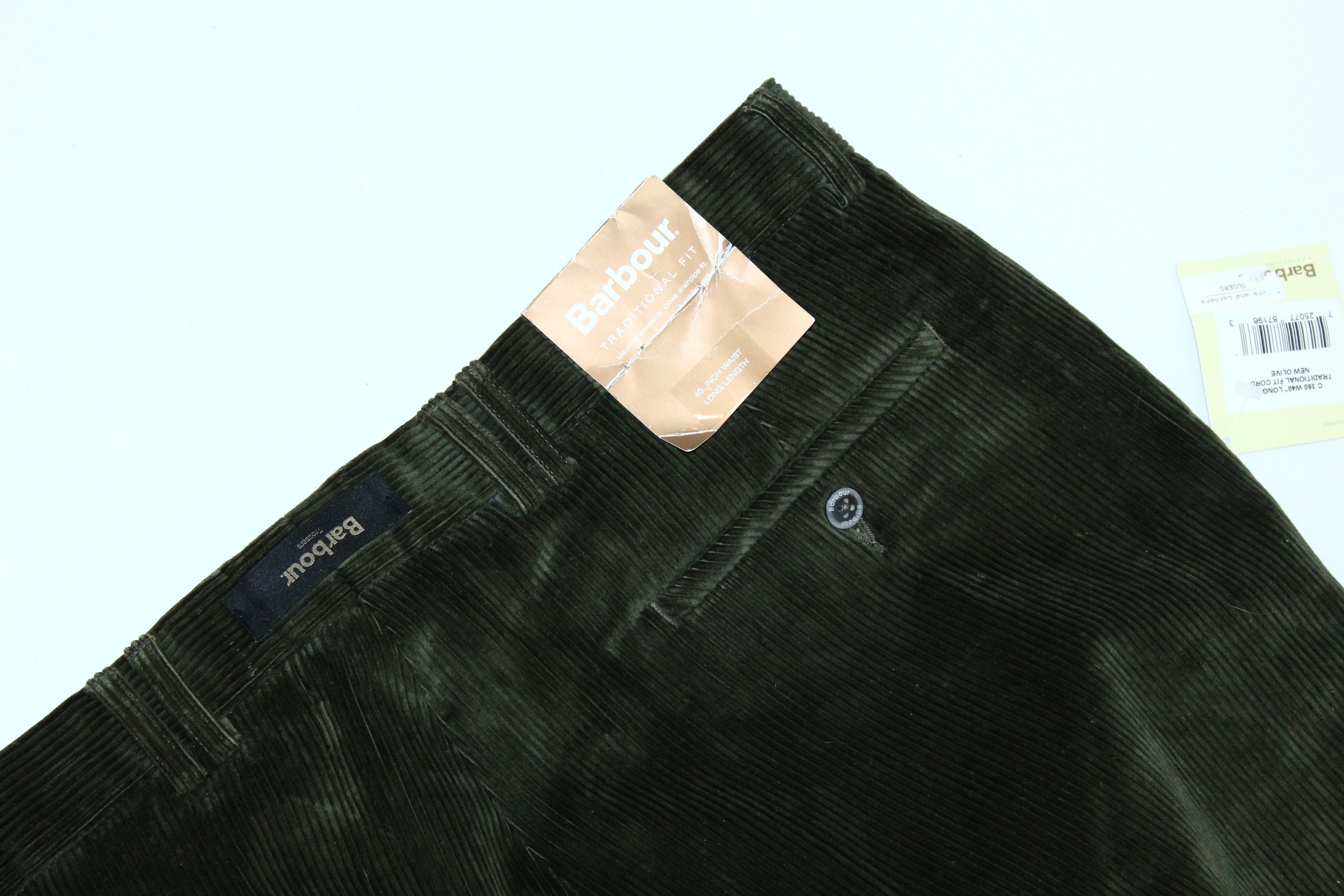 Barbour Barbour Long Traditional Fit Cord New Olive Trousers Size US 40 / EU 56 - 12 Thumbnail