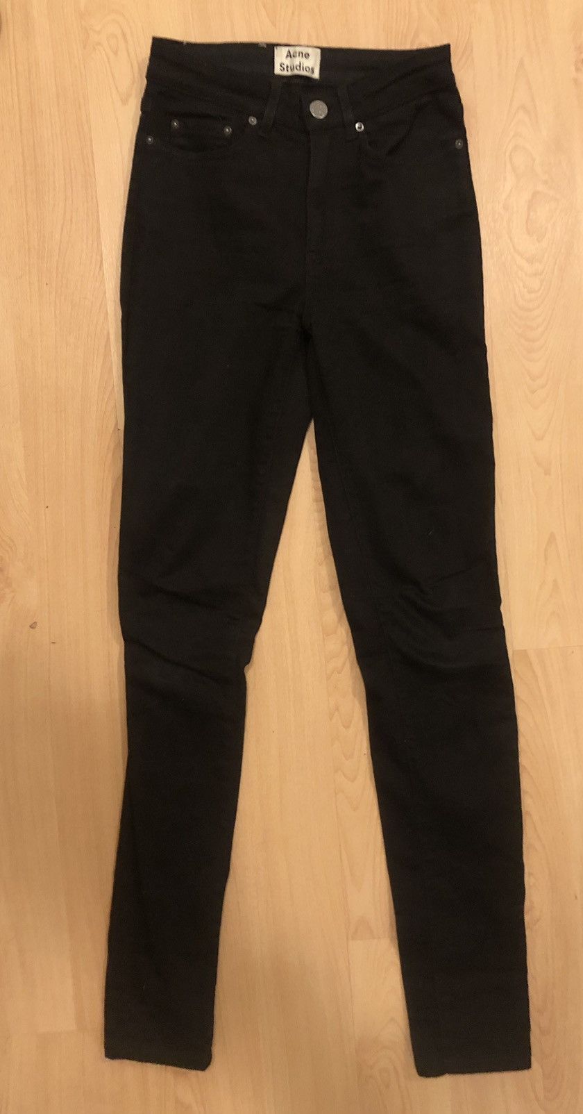 Acne Studios Women’s ACNE Pin Black Skinny Jeans - 24x32 Size 24" / US 00 / IT 34 - 1 Thumbnail