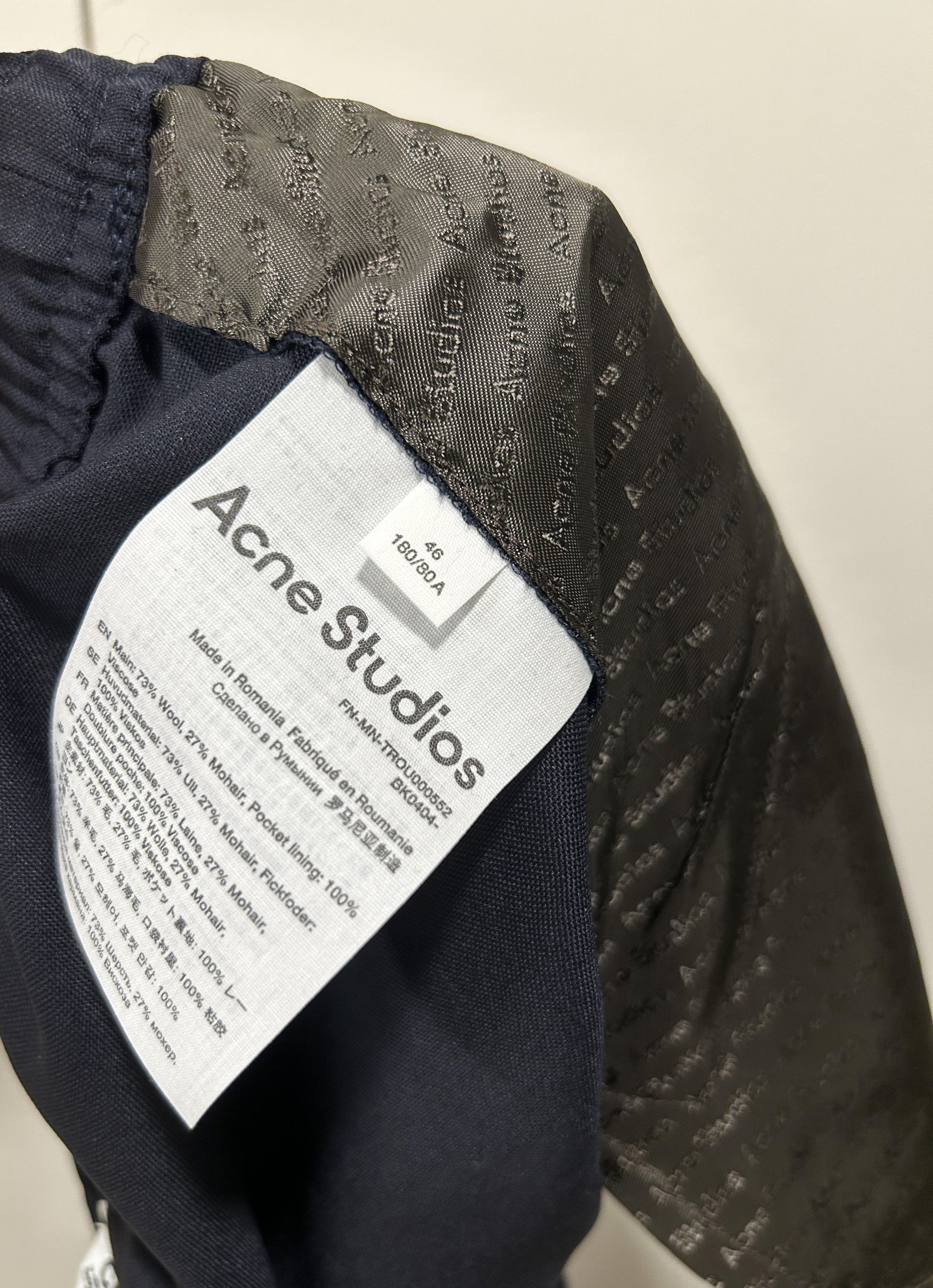 Acne Studios acne studios LOOSE FIT SUIT TROUSERS Size US 30 / EU 46 - 5 Thumbnail