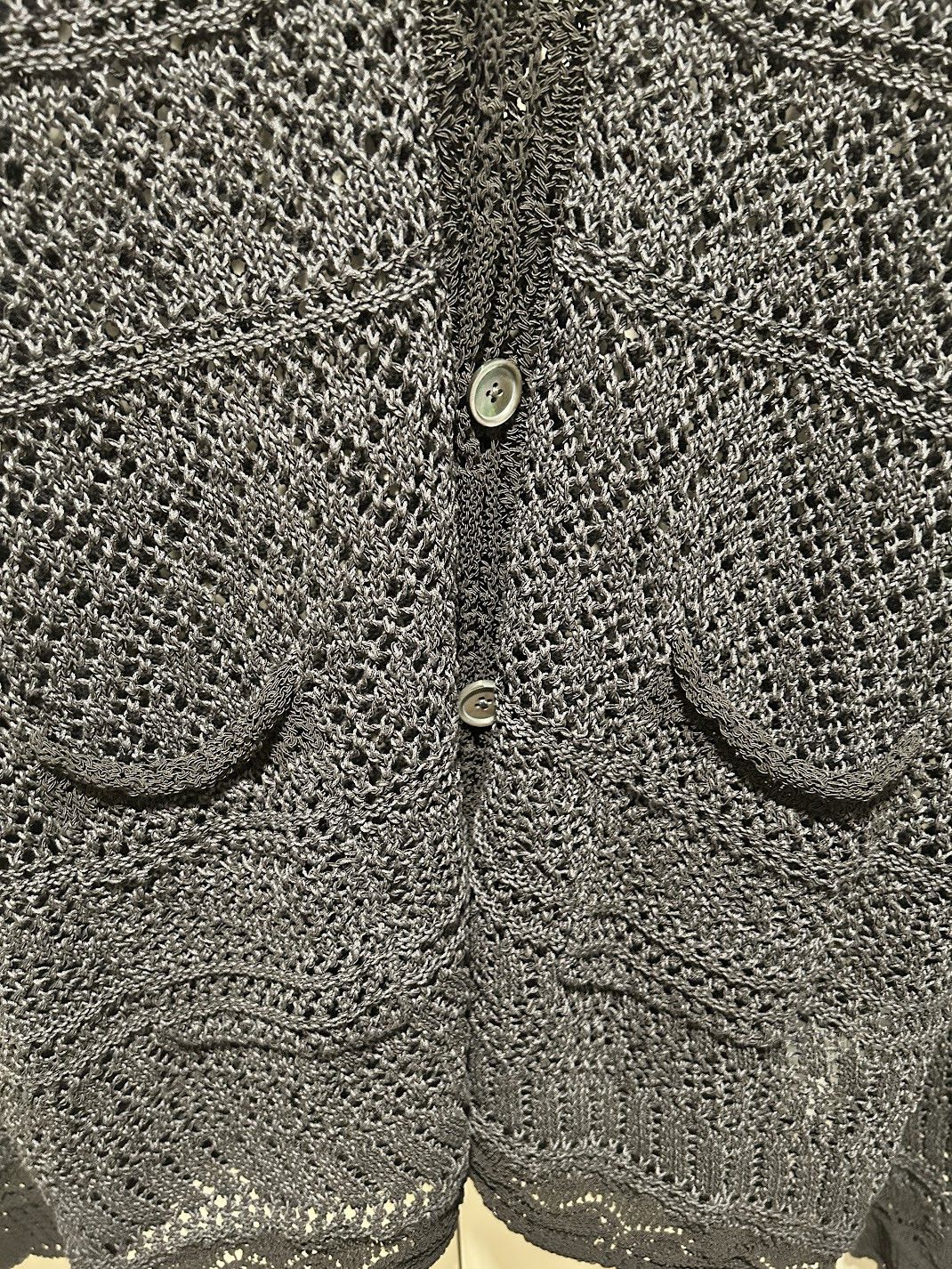 Acne Studios Acne Studios Crochet Cardigan Charcoal / Black Size US M / EU 48-50 / 2 - 3 Thumbnail